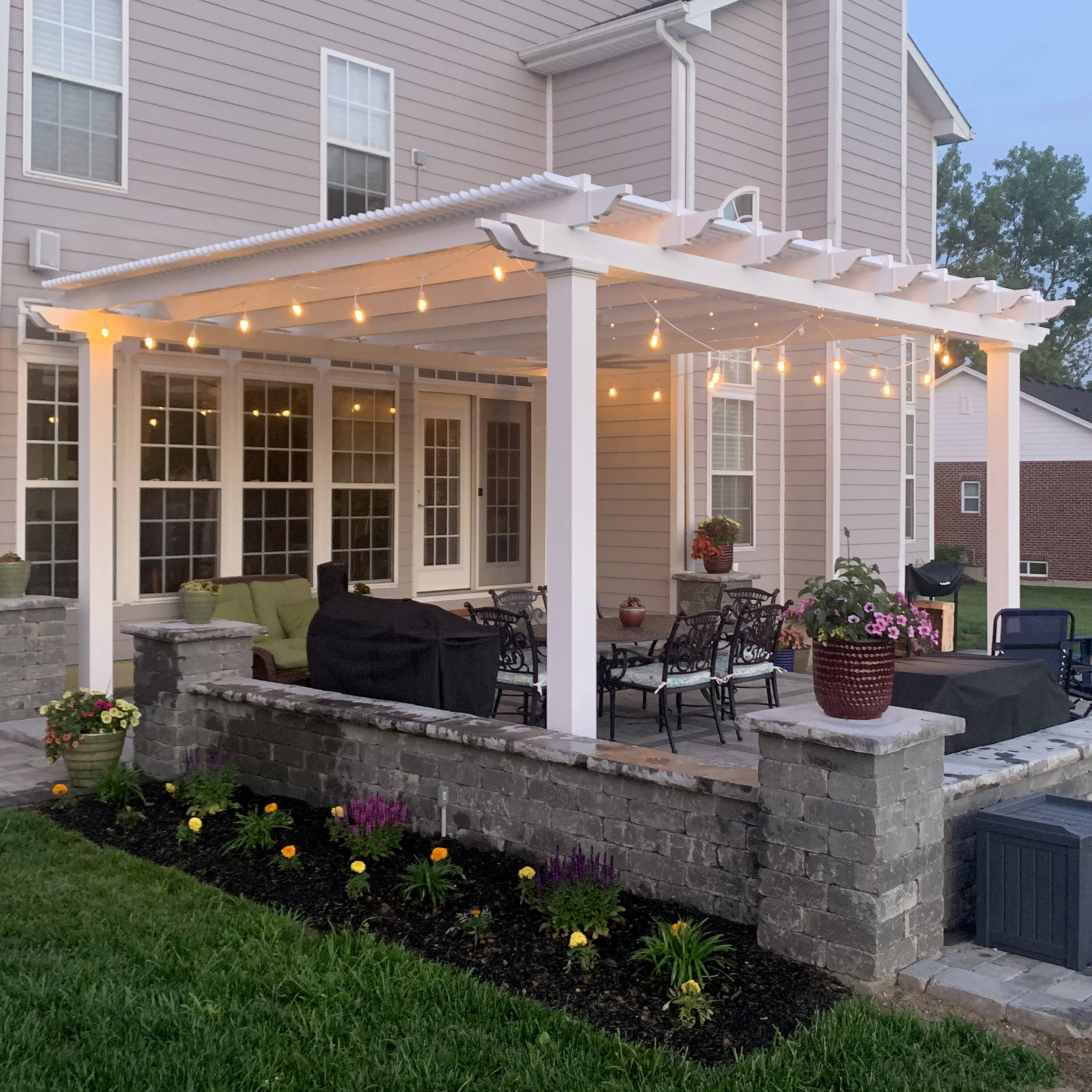 Modern Pergola Kits 16-ft W x 16-ft L x 10-ft H White Vinyl ...