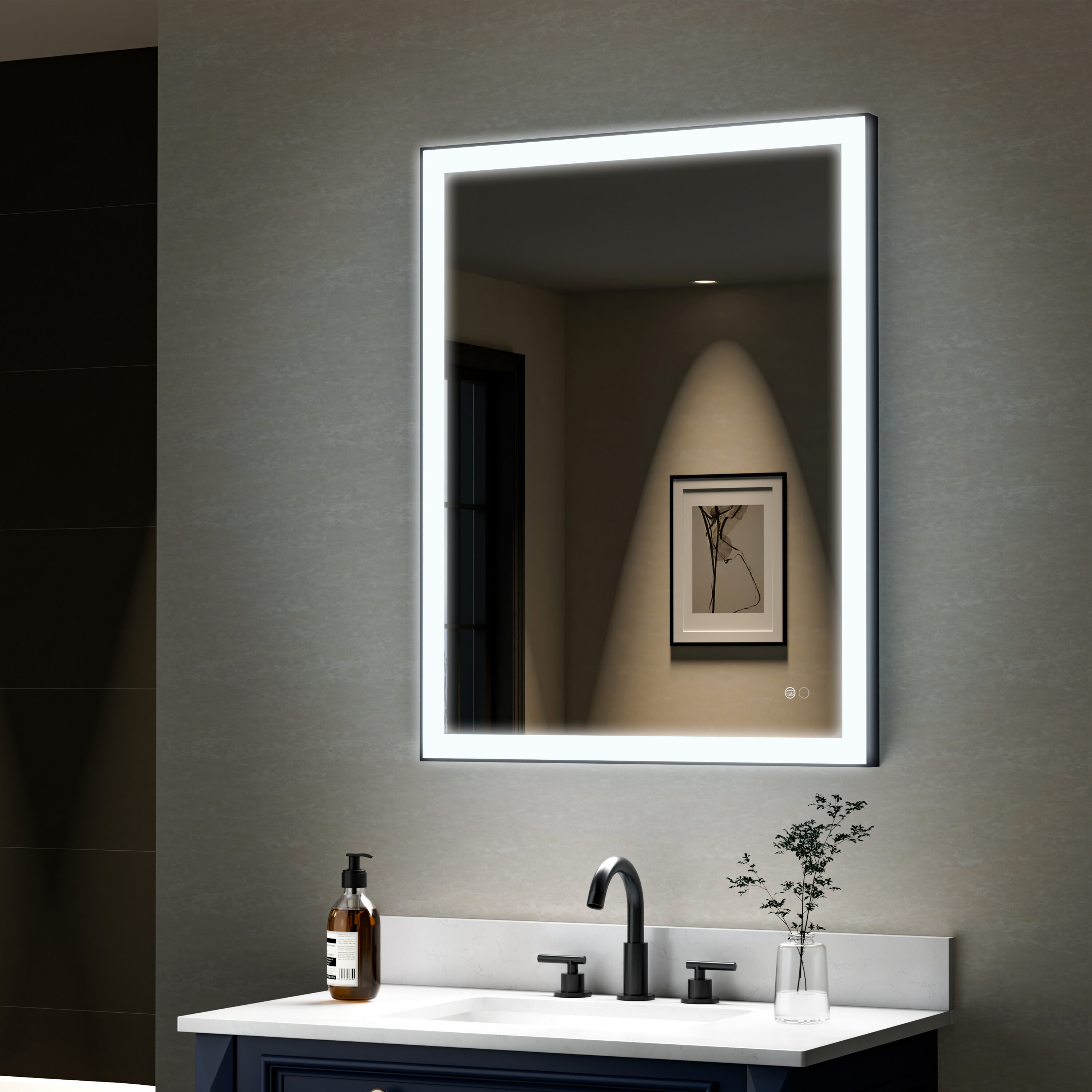 WELLFOR W5FM2836MB Framed-Bath-Mirrors - View #13