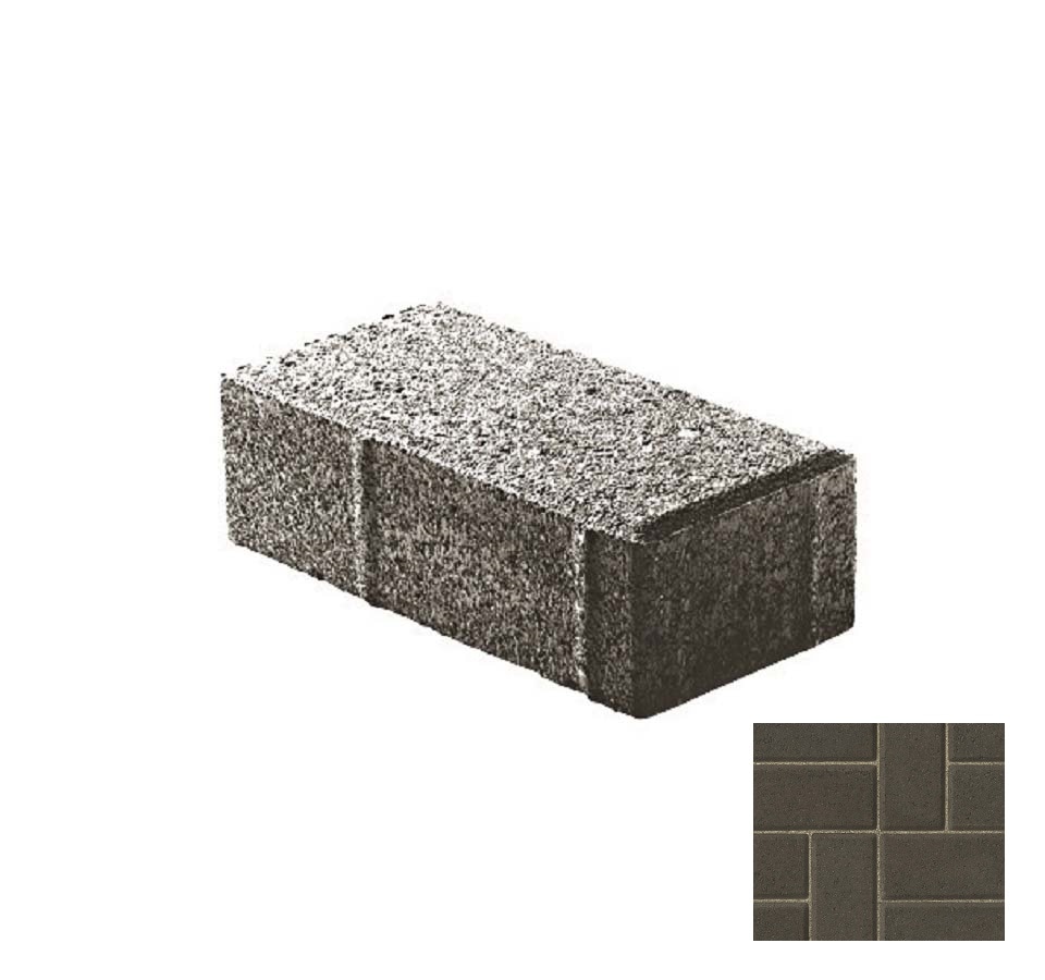 Oldcastle 10155672 Holland Stone 8-in L x 4-in W x 2-in H Charcoal Concrete Patio Kit