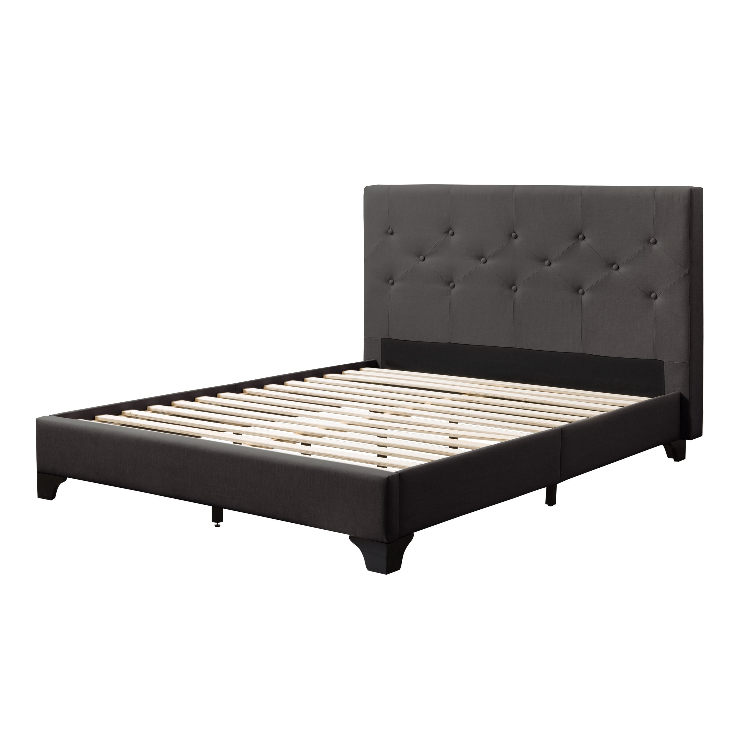 CorLiving BRH-101-D Nova Ridge Dark Grey Full Upholstered Panel Bed