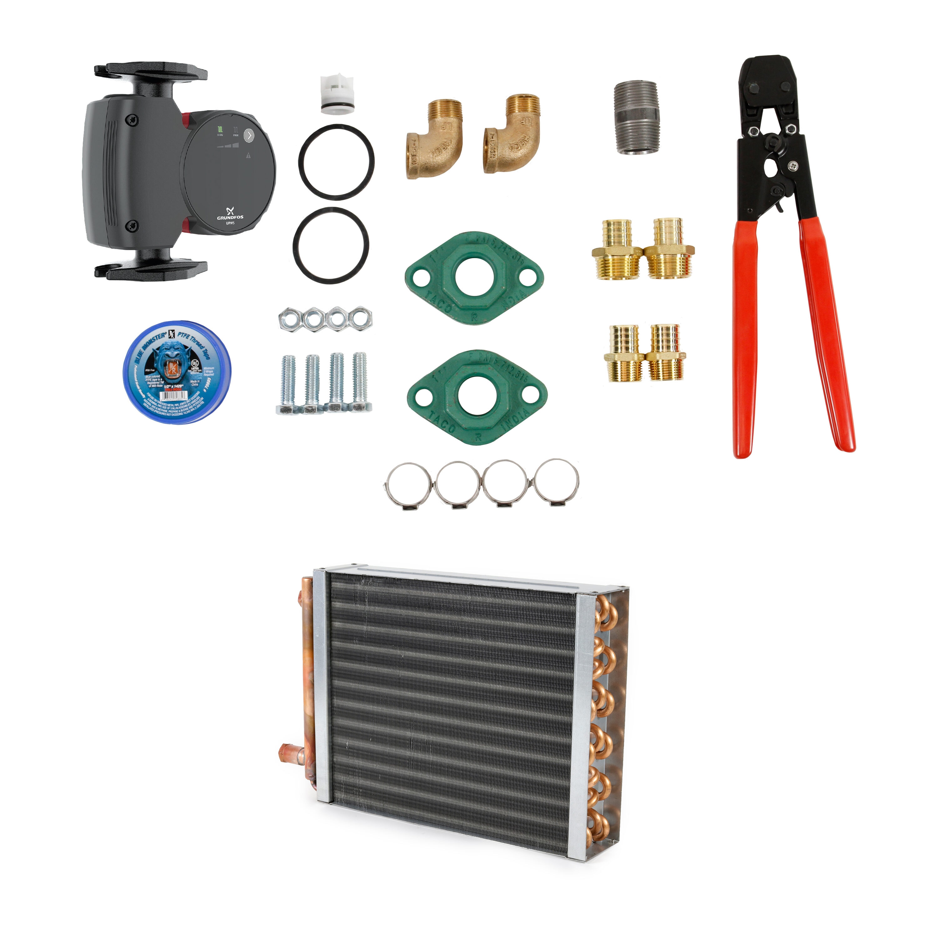 WoodMaster 2500760 Commercial/Residential WM TRBASIC INSTALL KIT CRIMP 80K Water-to-air Heat Exchanger Coil (Max)
