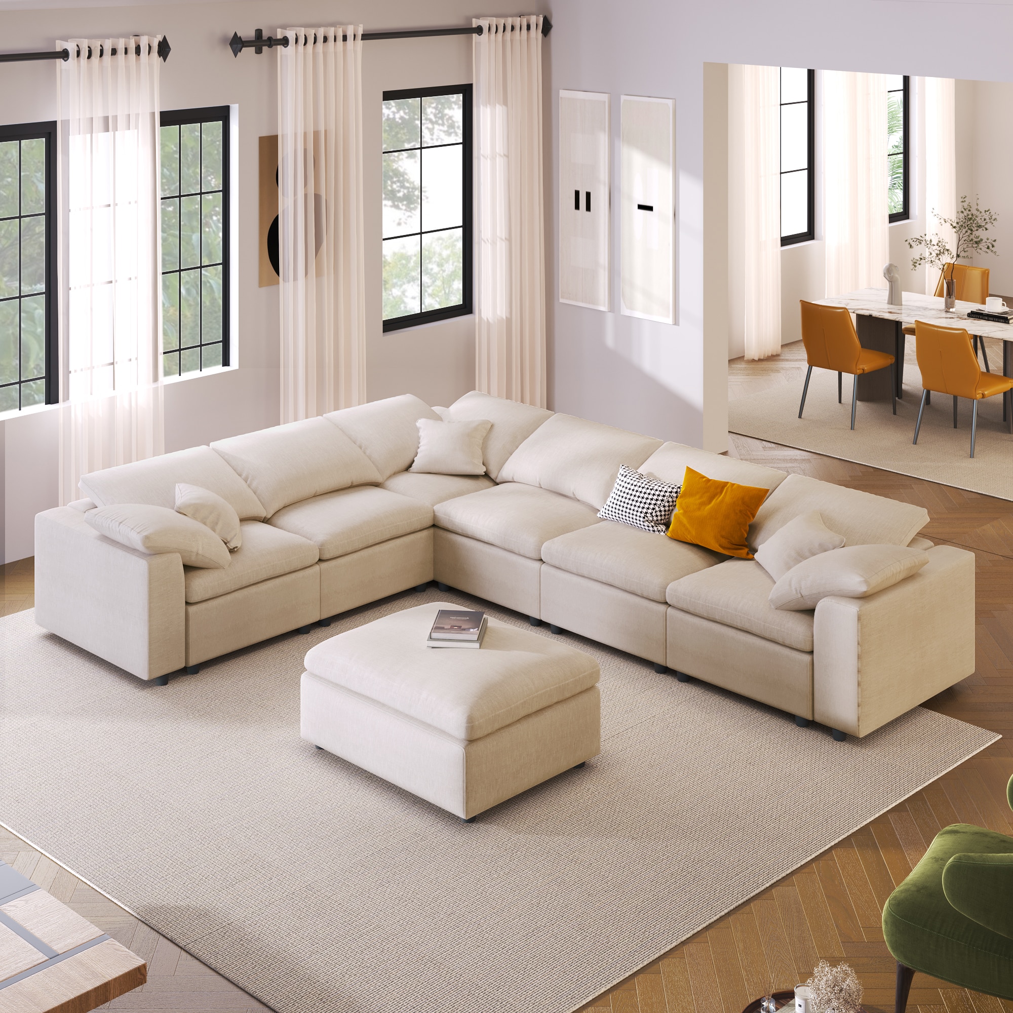 SINOFURN SYA020324BG Sofas-Loveseats - View #3