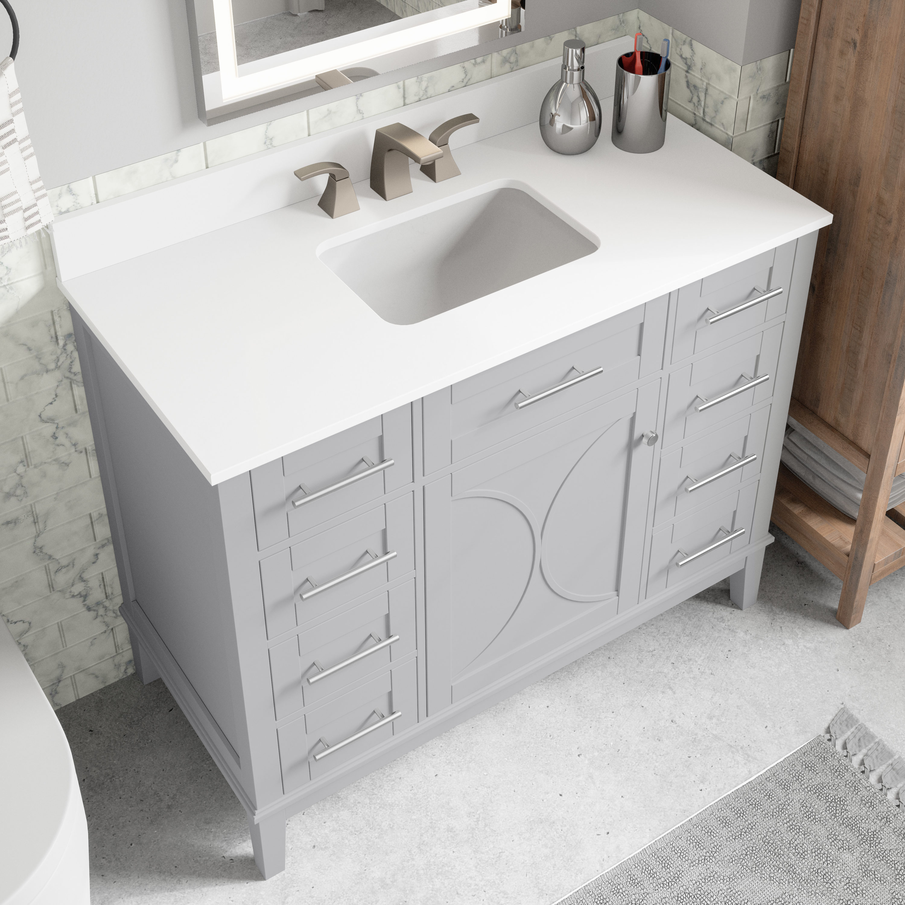 allen + roth LWSK42VG Bath-Vanity-Combo - View #3