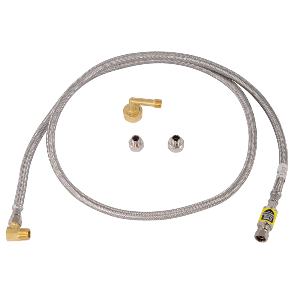 EASTMAN 48075 20-Inch Length Flexible Faucet Connector, Braided Stainless  Steel Supply Hose Line, 3/8