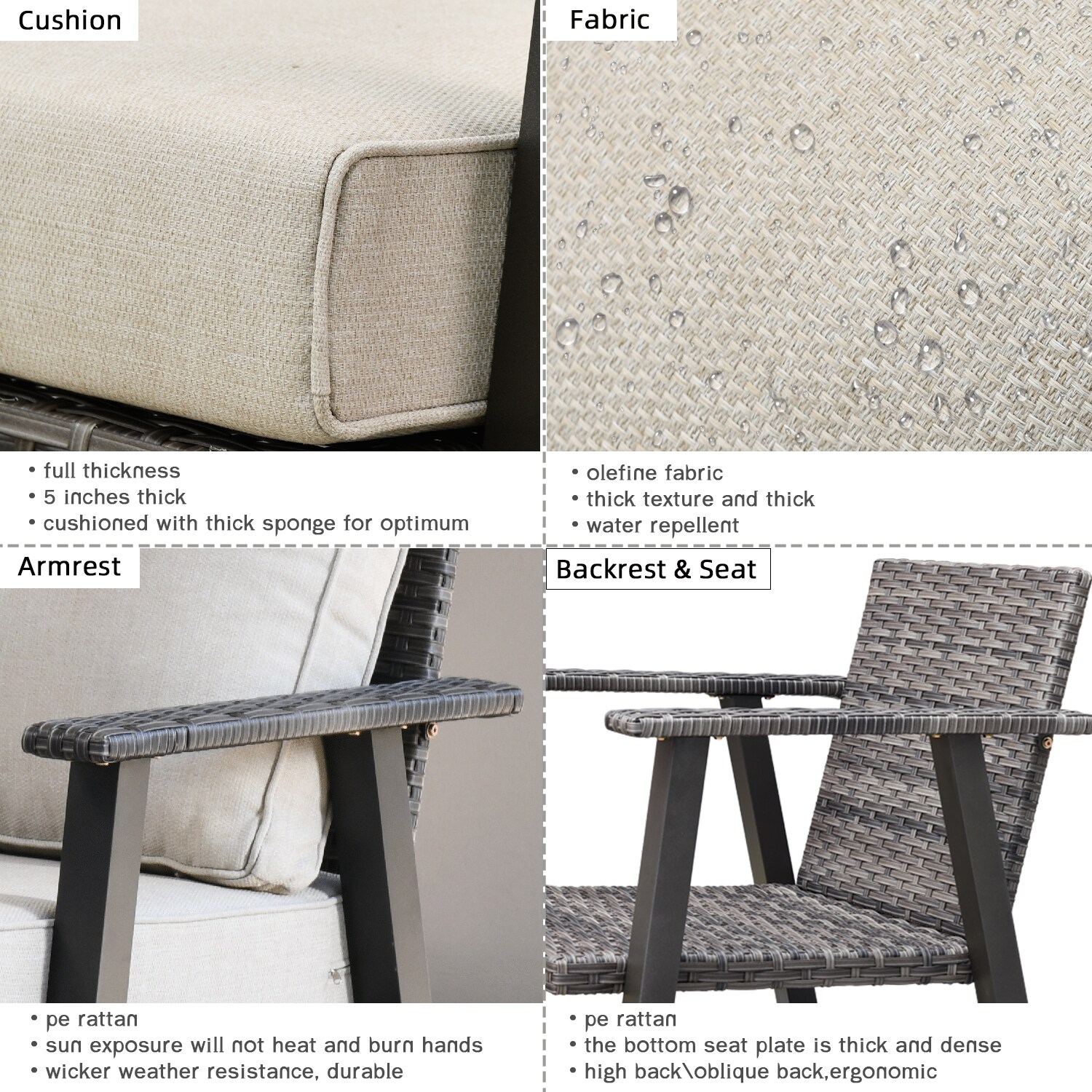 XIZZI XIHWC602 Patio-Conversation-Sets - View #3