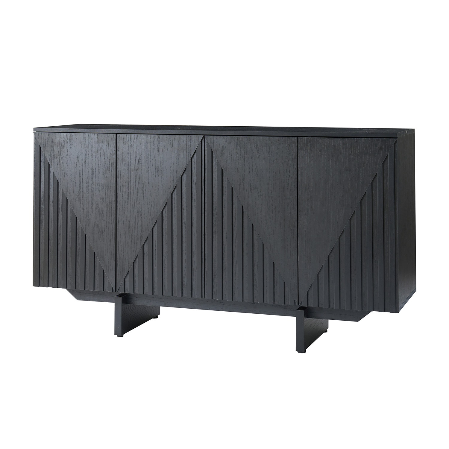 14 Karat Home - 58-in W BLACK Accent Cabinet