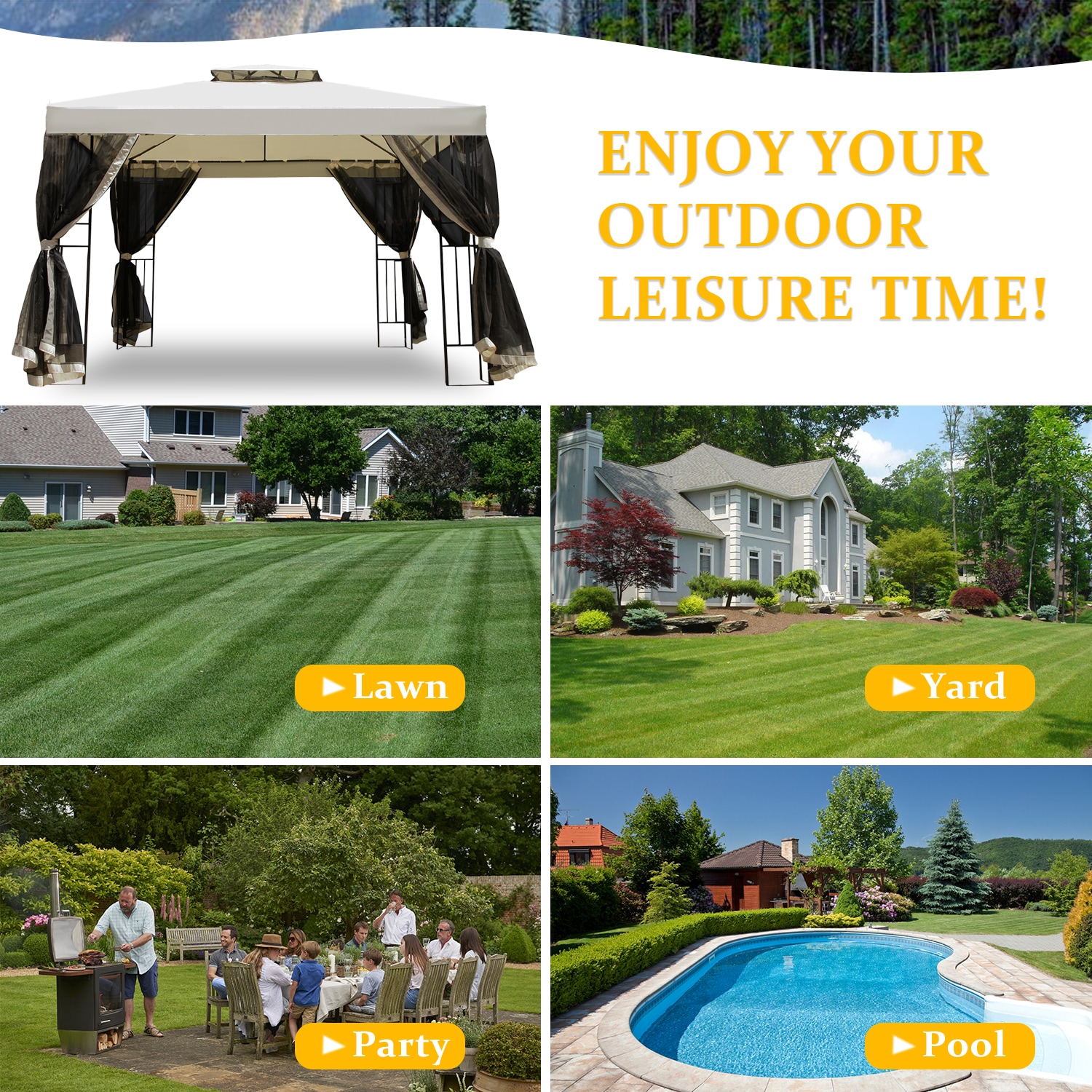 BANSA ROSE BLZY041716 Wood-Resin-Gazebos - View #5