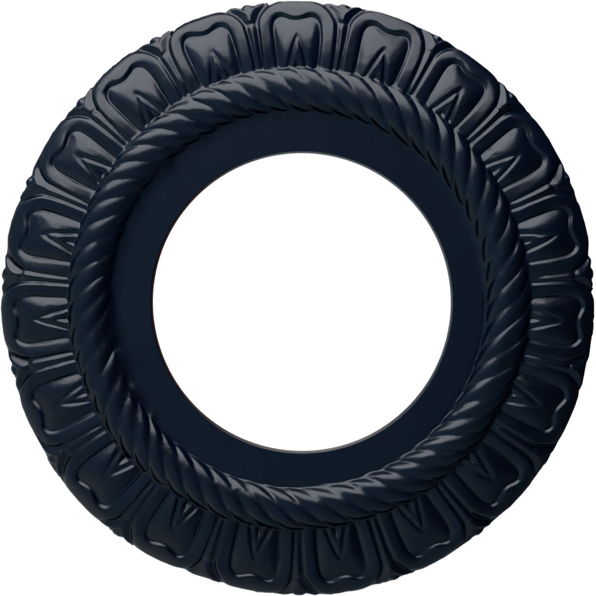 Ekena Millwork CM09CLMDF Claremont 9-in W x 9-in L Painted Midnight Dream Polyurethane Whole Ceiling Medallion