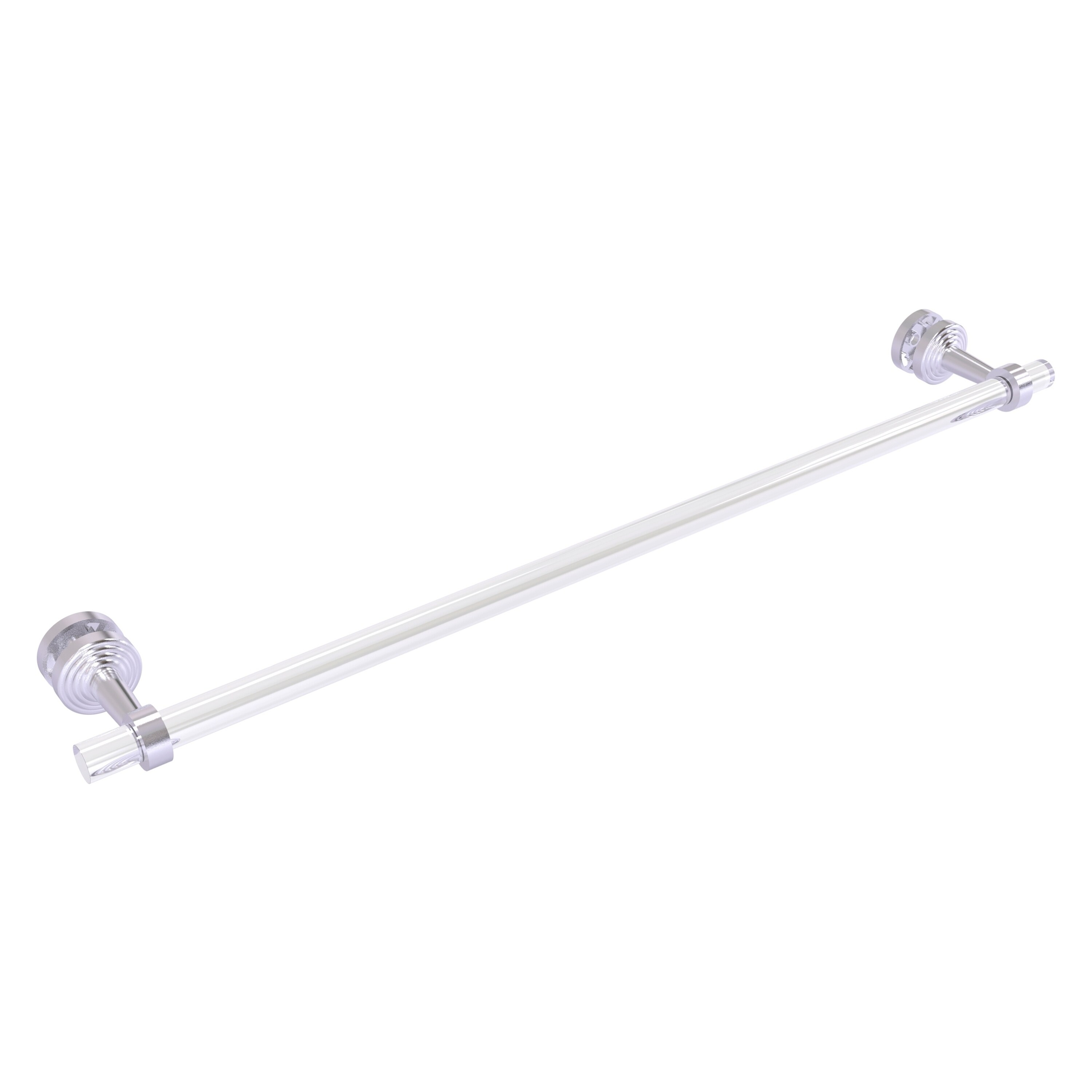 Allied Brass PB-41-SM-30-SCH Pacific Beach 30-in Satin Chrome Wall mount Single Towel Bar