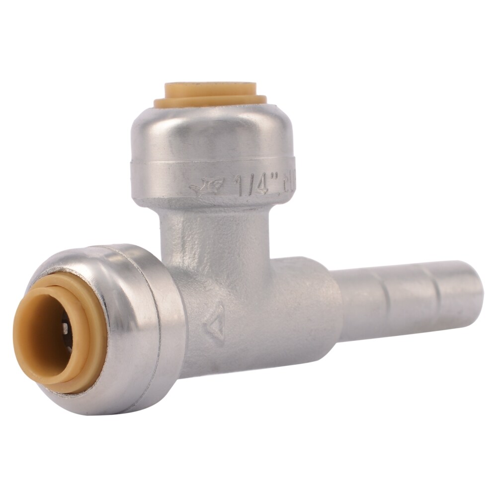 SharkBite U4358LFA 1/4-in (3/8-in OD) Push-to-Connect x 1/4-in (3/8-in OD) Push-to-Connect x 1/4-in (3/8-in OD) CTS Dual Outlet Adapter