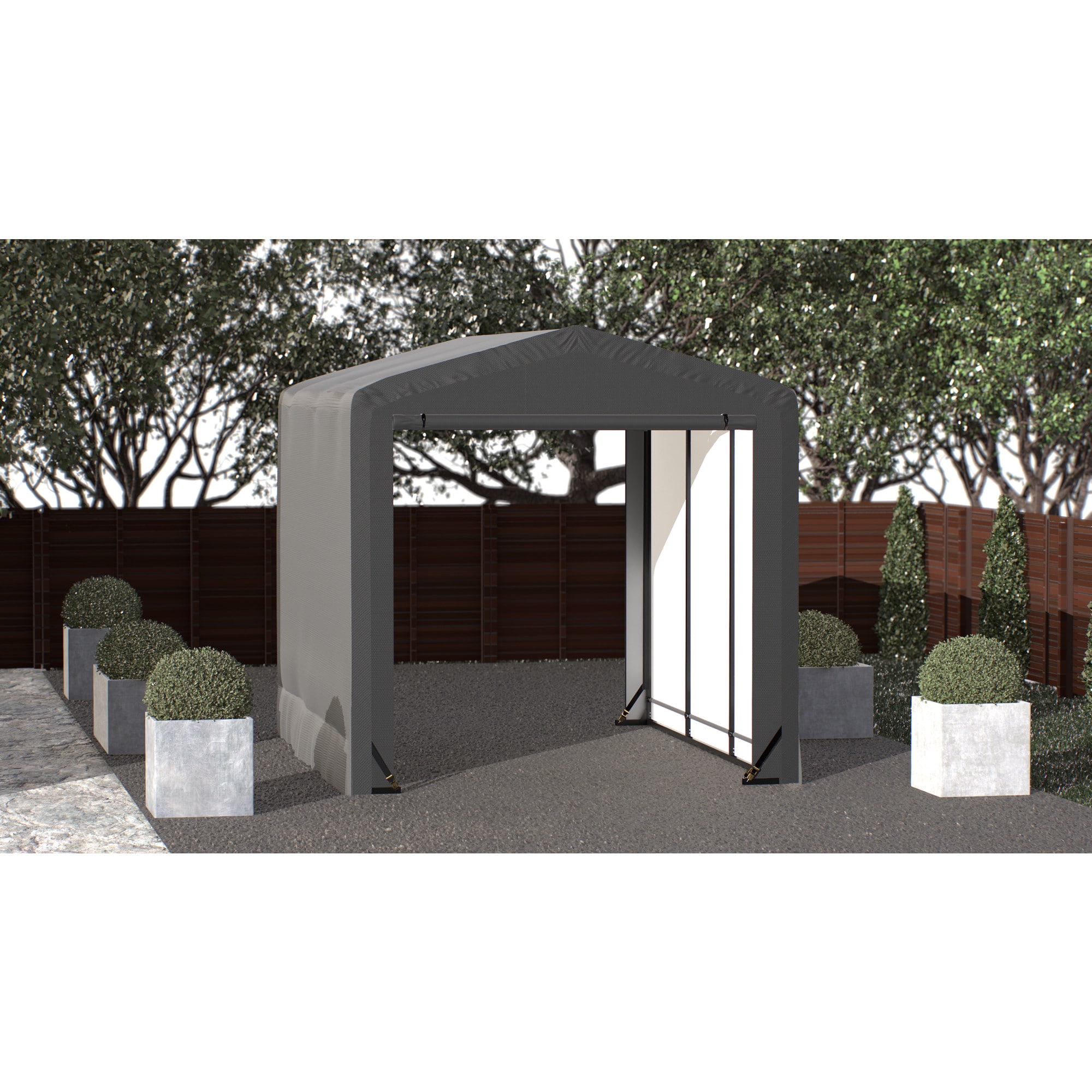ShelterLogic 10-ft x 14-ft Metal Single car Garage Building #SQAACC0103C01001410