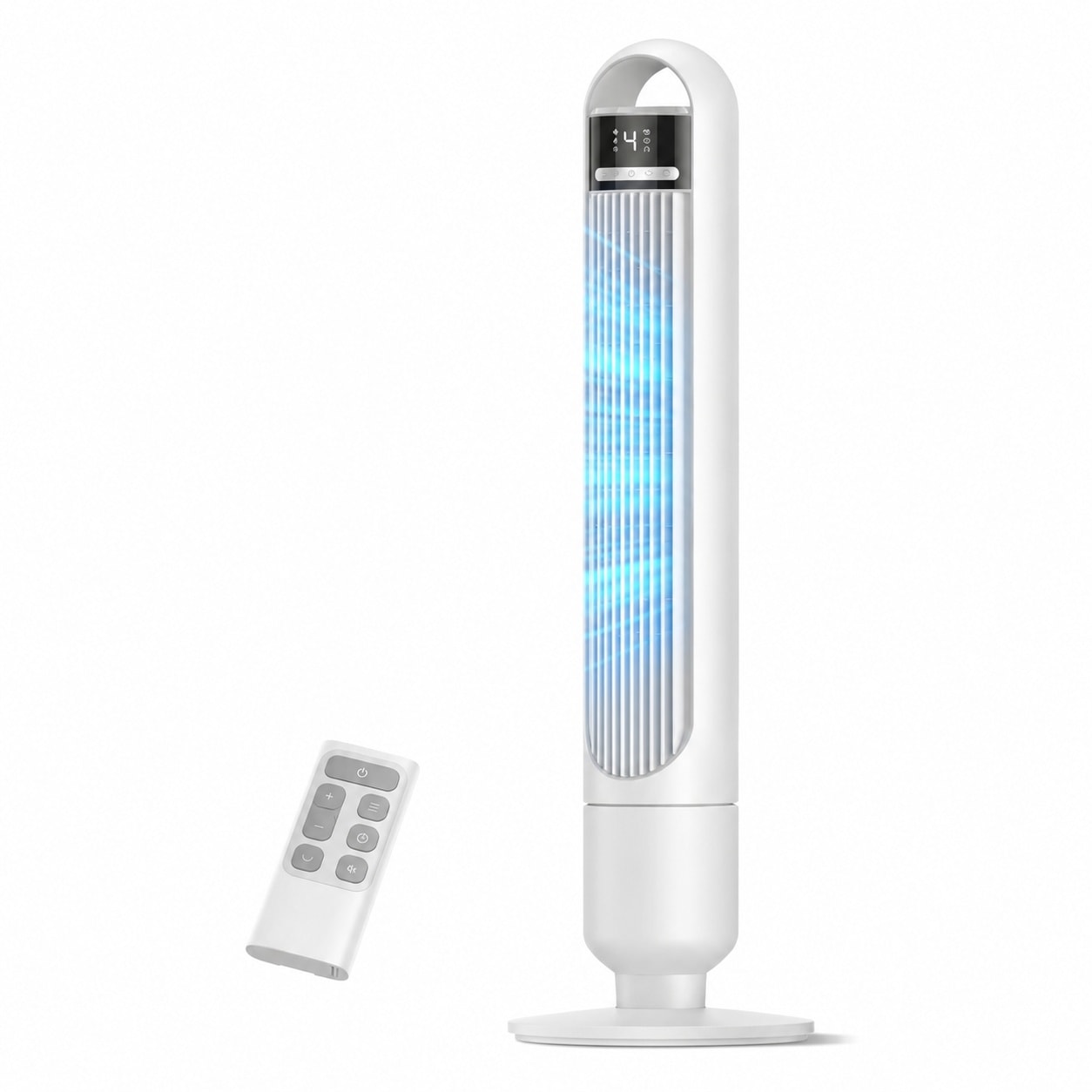 Lukvuzo  Tower Fan for Bedroom 90 Degree Oscillating Standing Fan with Four Speeds Three Modes 28 Decibel Quiet Sleep Timer Remote for Living