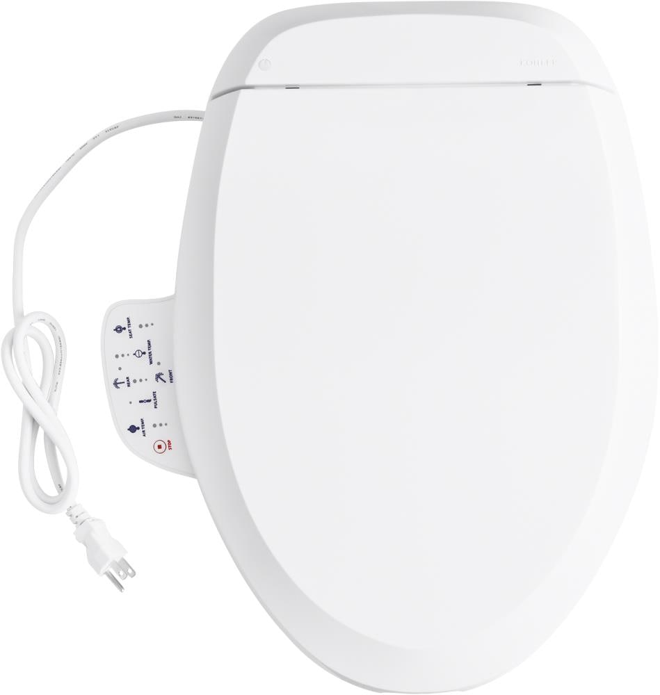 KOHLER C3-125 Plastic White Elongated Bidet Toilet Seat at Lowes.com