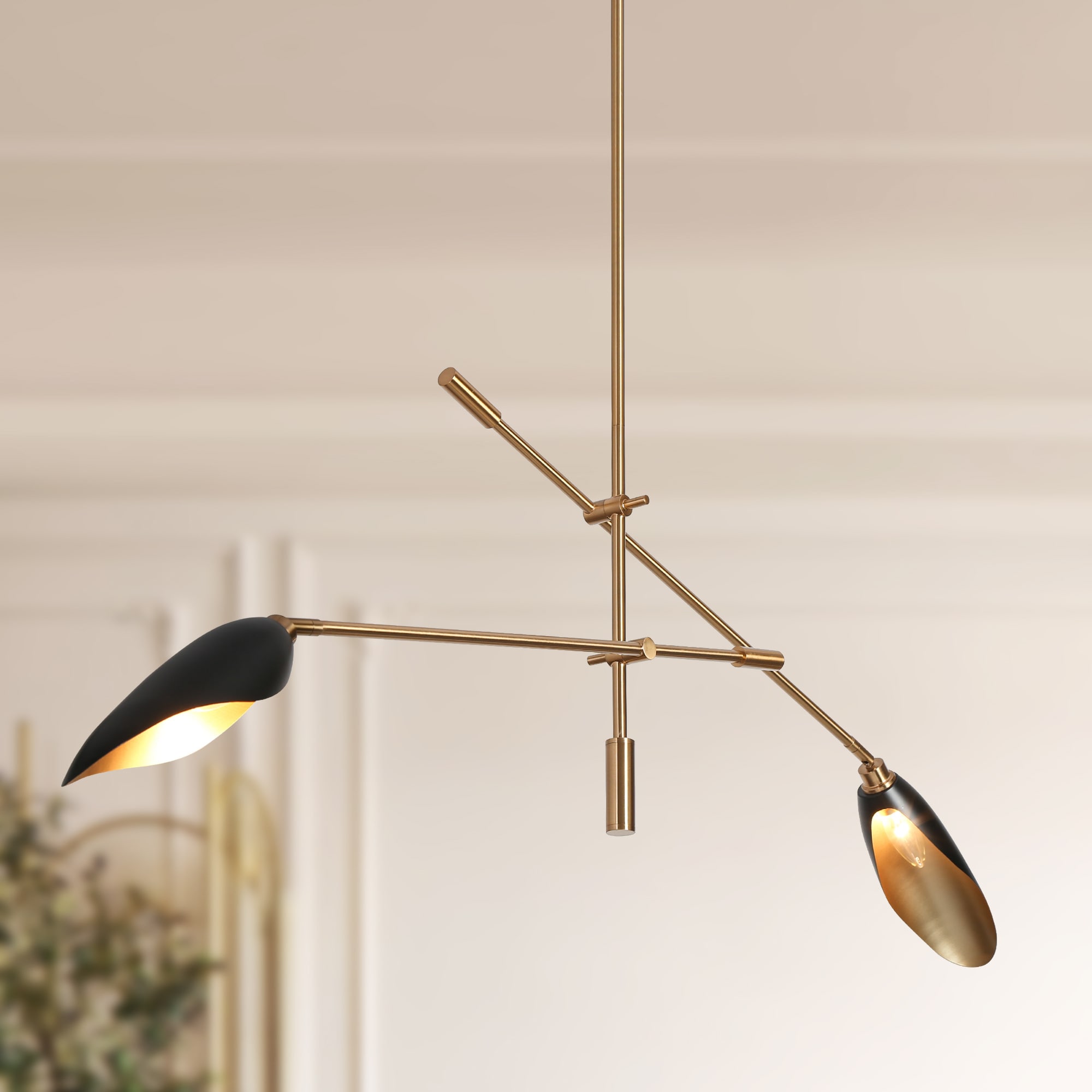 ZEVNI L3YVNMNUW41C2S58 Sophistilux 2 -Light Matte Black Modern/contemporary For Use in Bedrooms, Dining Rooms, Foyers, Kitchens, Living Rooms Chandelier