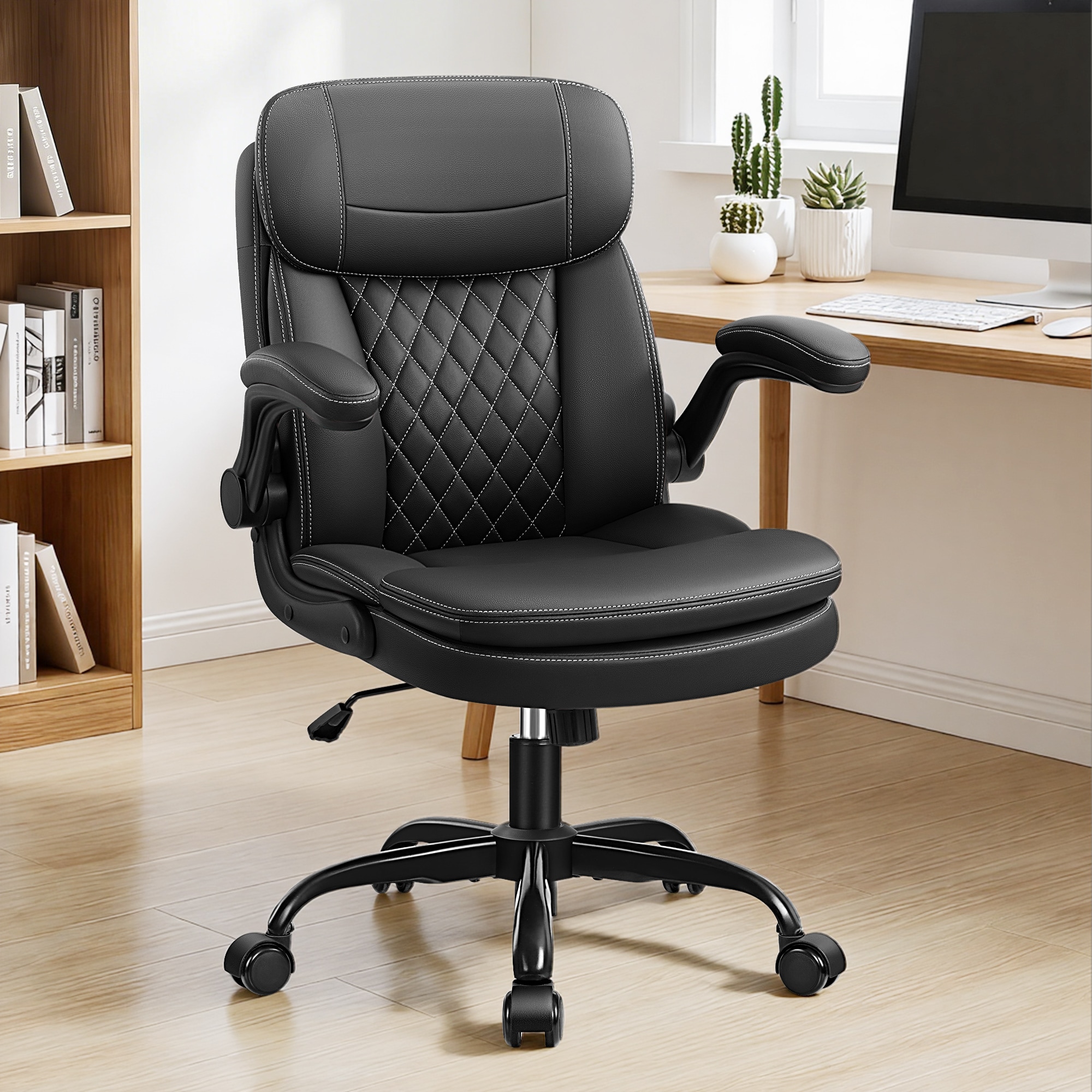 KERDOM - Gaming Chair with Adjustable Armrests and Ergonomic Headrest Upgraded Waterproof PU Leat...