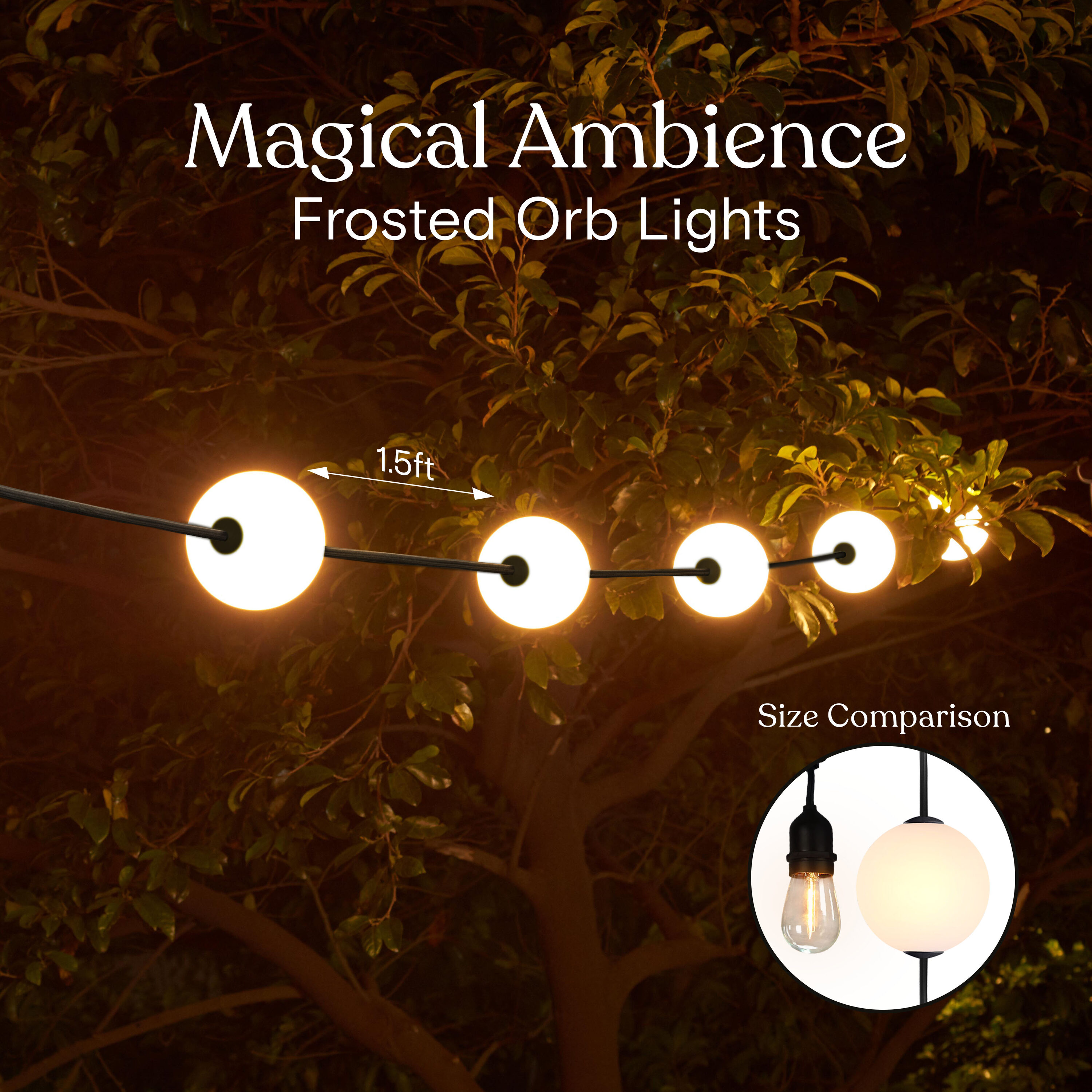 Brightech ORB-PG-1W-10-30 Patio-String-Lights - View #2