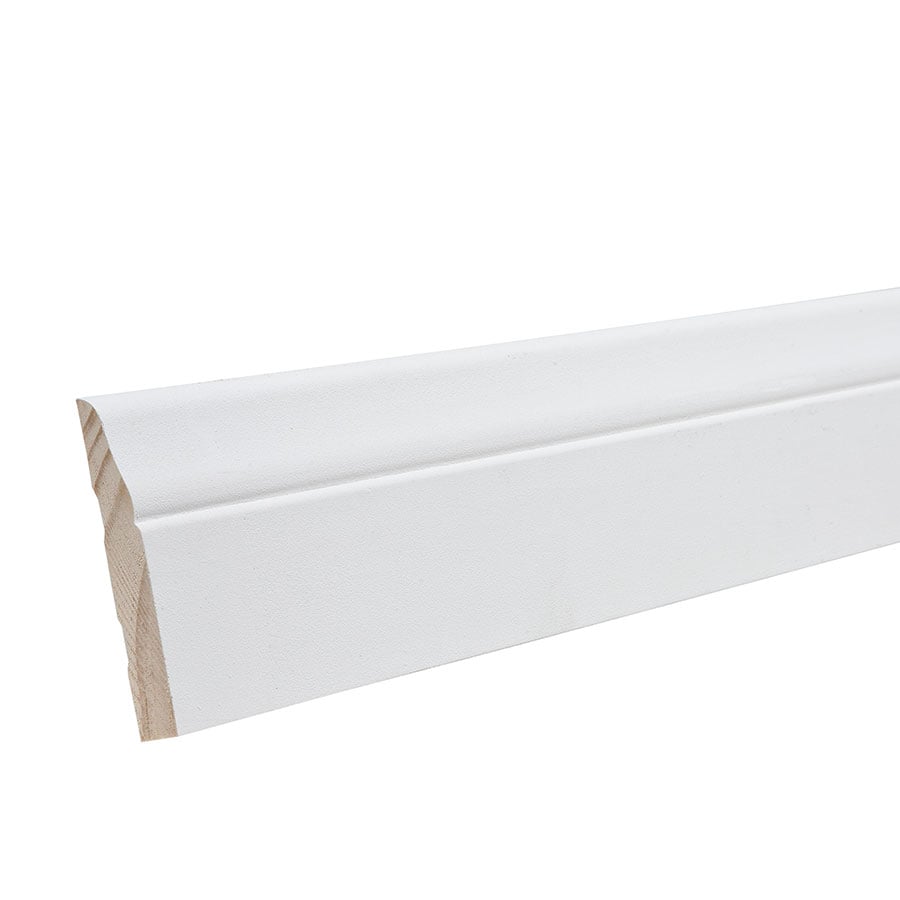 RELIABILT L04340928 7/16-in x 2-1/2-in x 8-ft Modern Primed Pine 3409 Baseboard Moulding