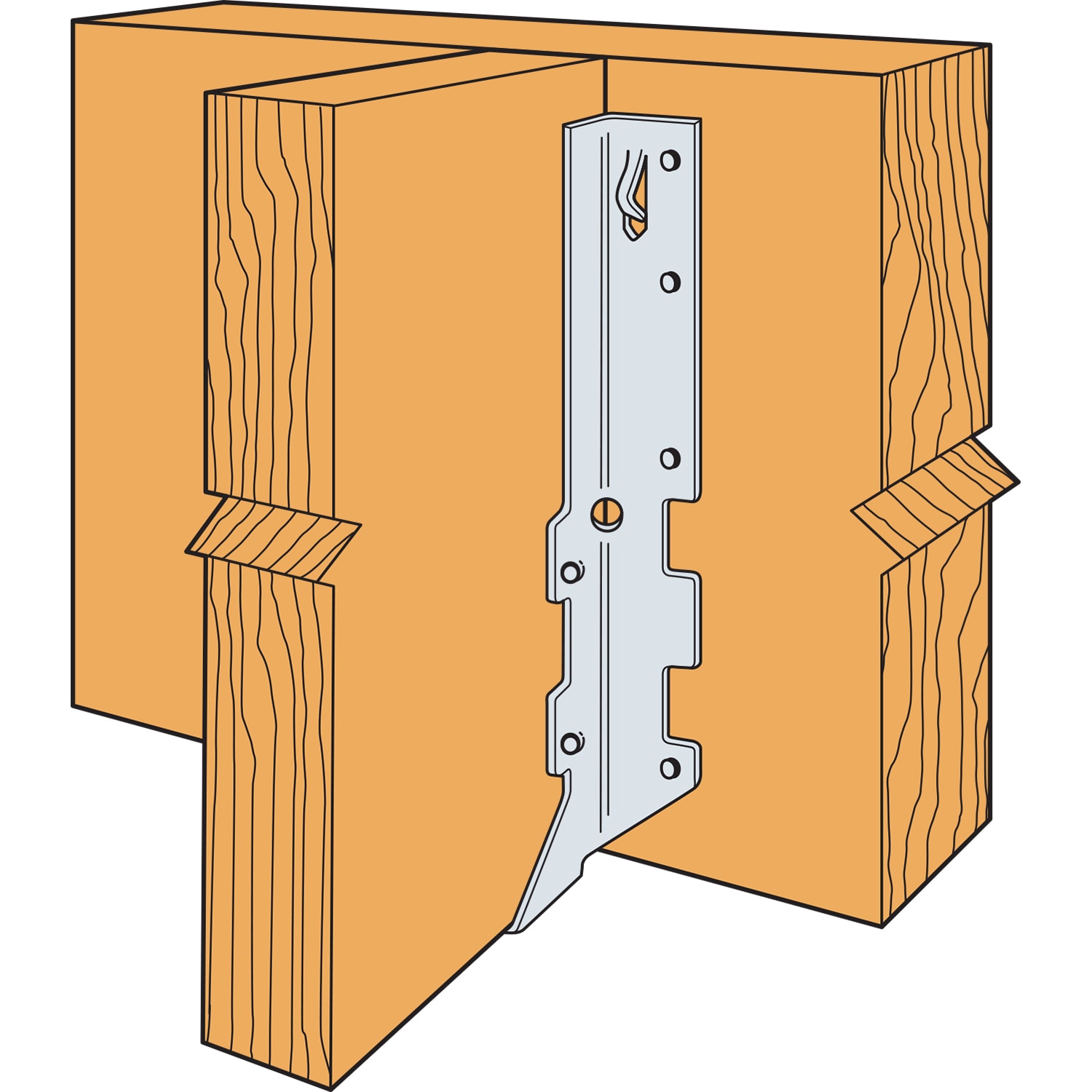 Simpson Strong-Tie HUS Galvanized Face-Mount Joist Hanger for 1-3