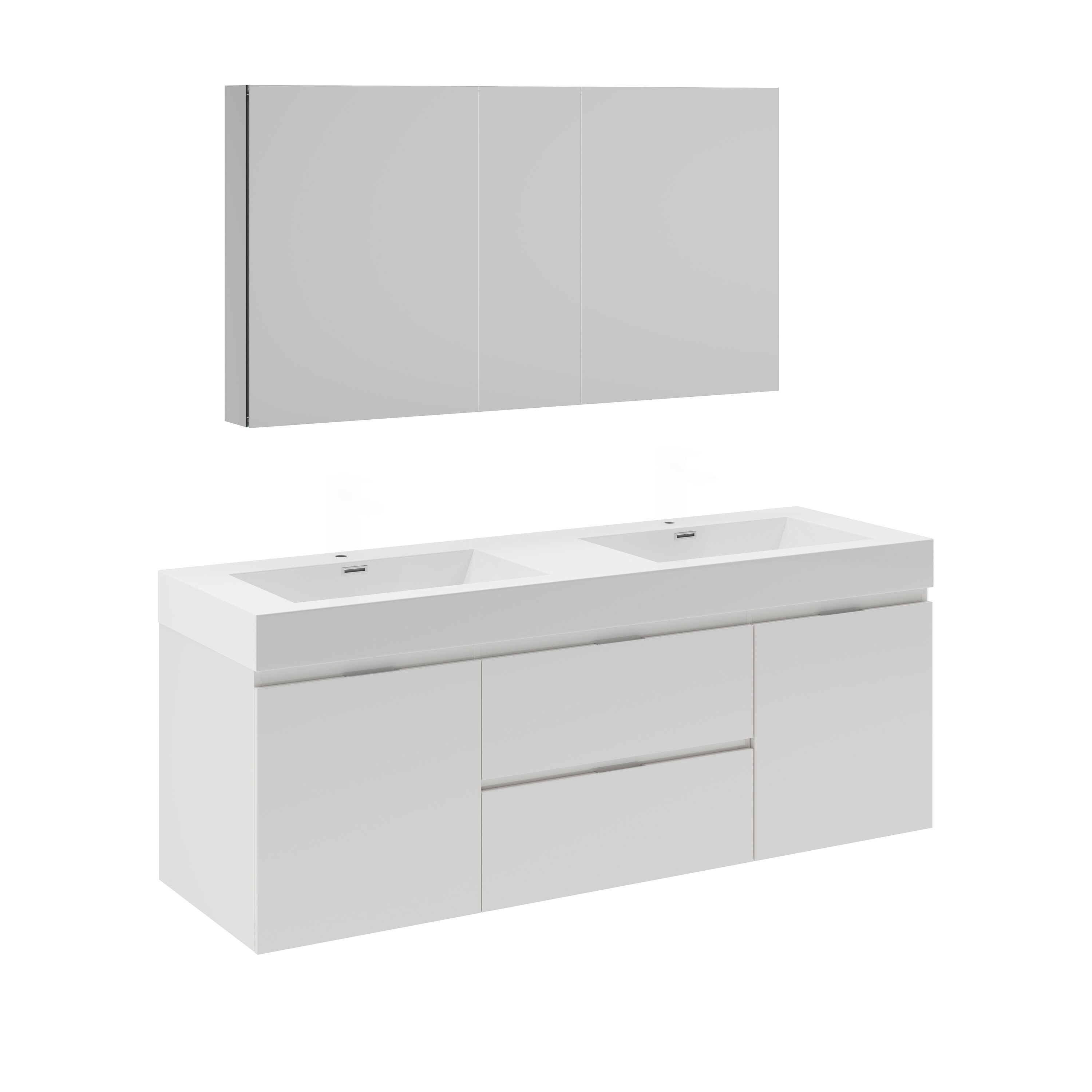 Fresca FVN8360WH-D Bath-Vanity-Combo - View #2