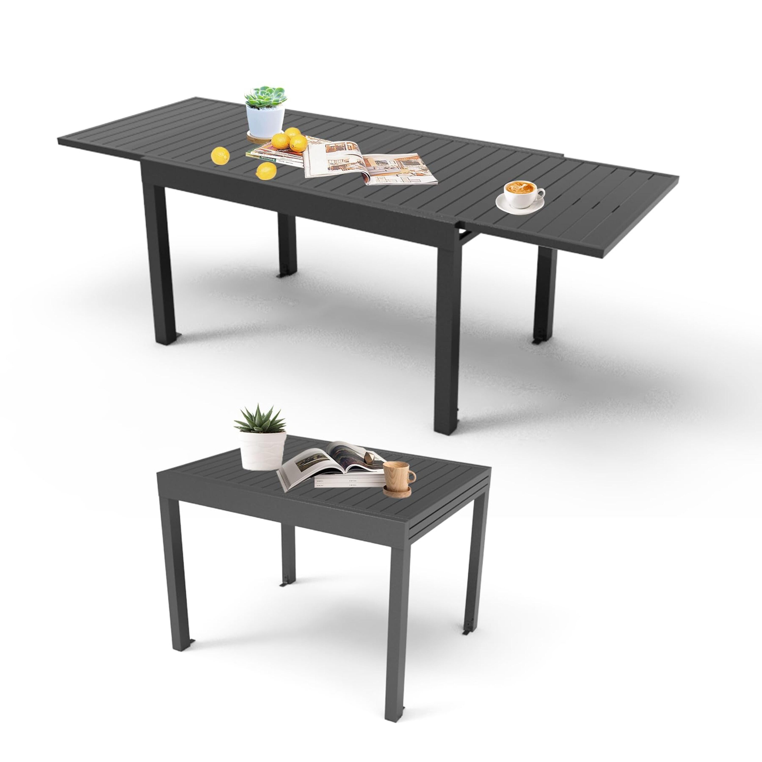 Bayfeve BFCPL-152-PT Patio Extendable Dining Table Rectangle Dining 35.4-in W x 70.8-in L