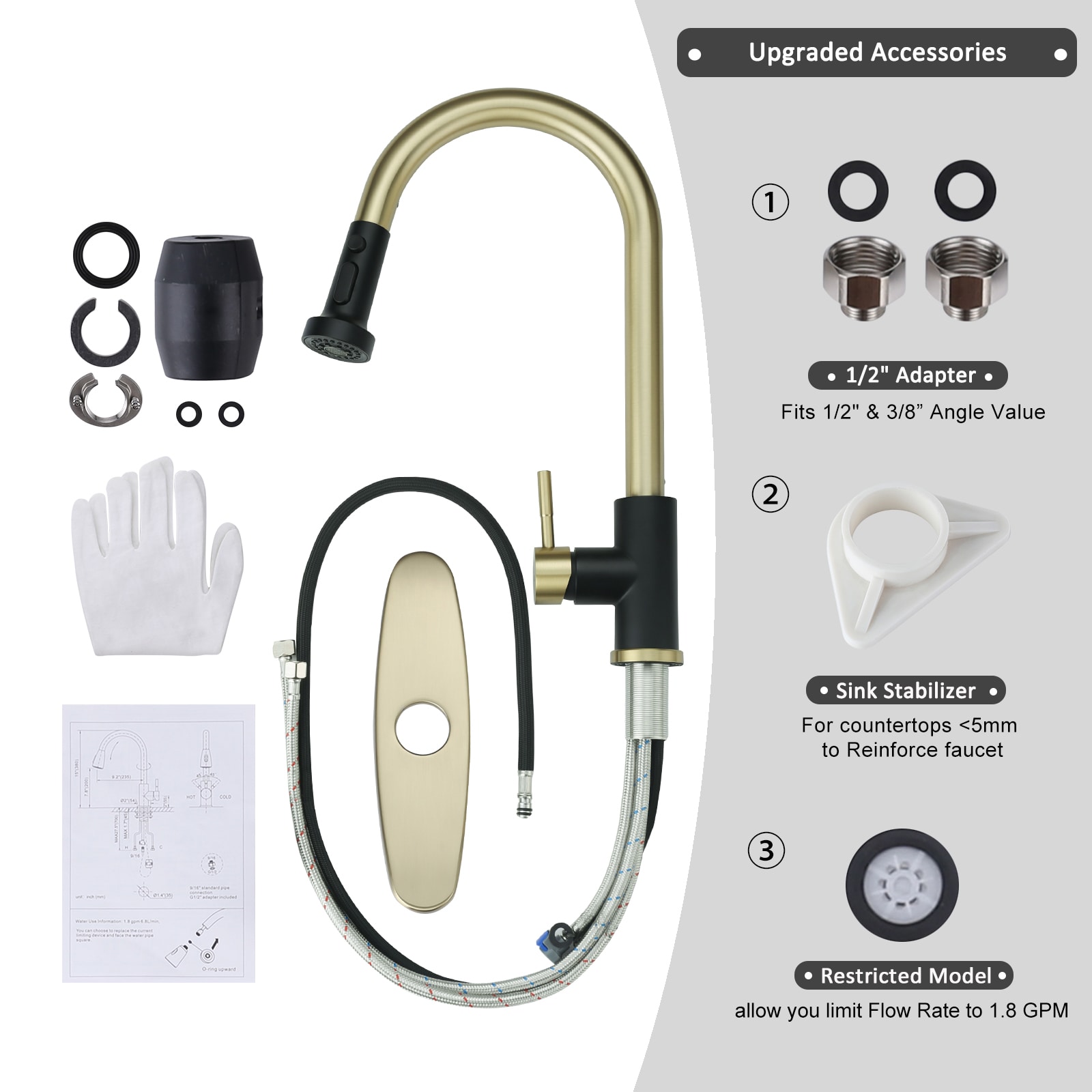 WOWOW VG2312601GB-LW Kitchen-Faucets - View #7