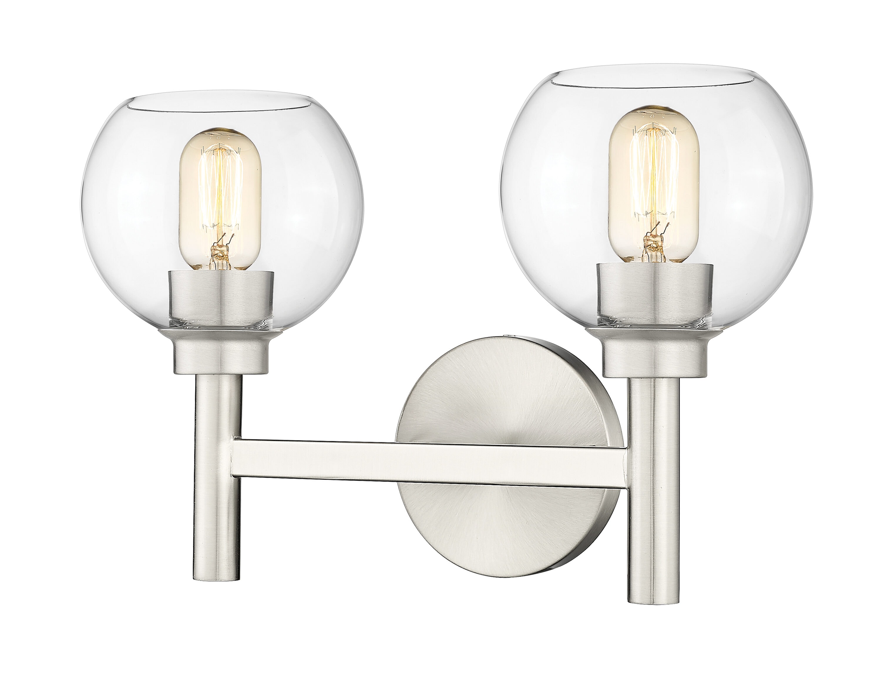 Z-Lite 7502-2V-BN Sutton 15.75-in 2 -Light Brushed Nickel Modern/contemporary Vanity light