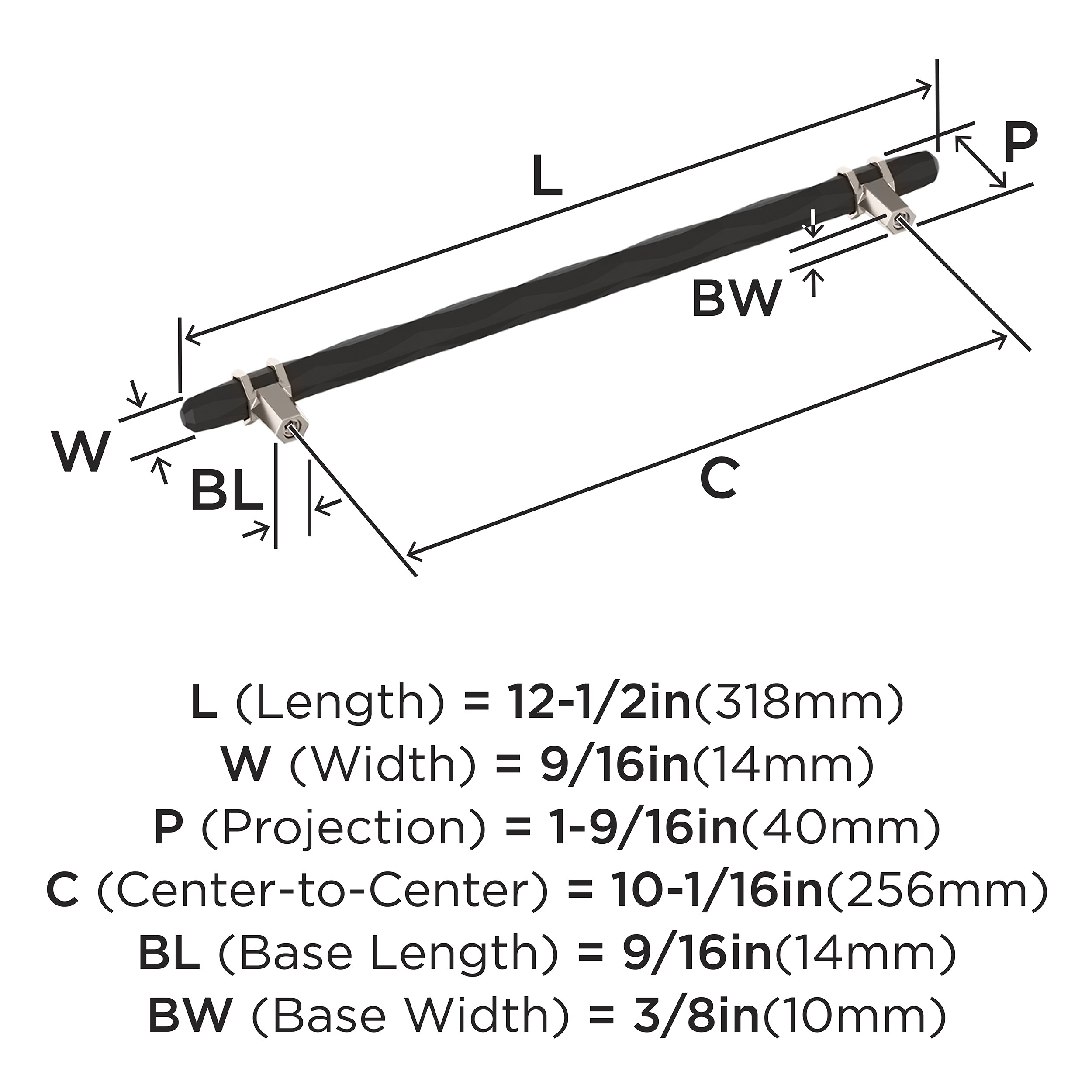 Amerock BP36664BBRPN Cabinet-Pulls - View #4