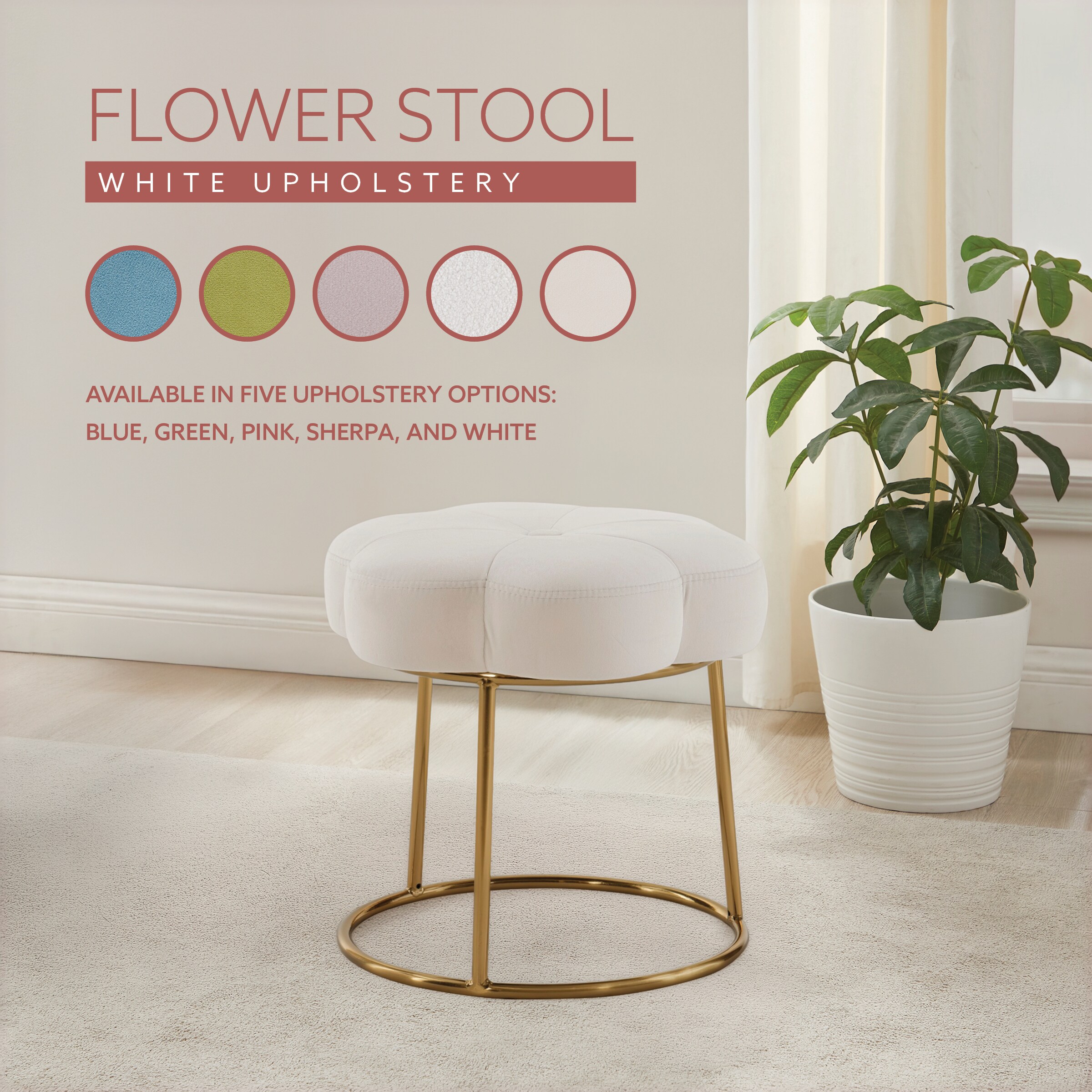 Linon ST006WHT01ASU Vanity-Stools - View #13