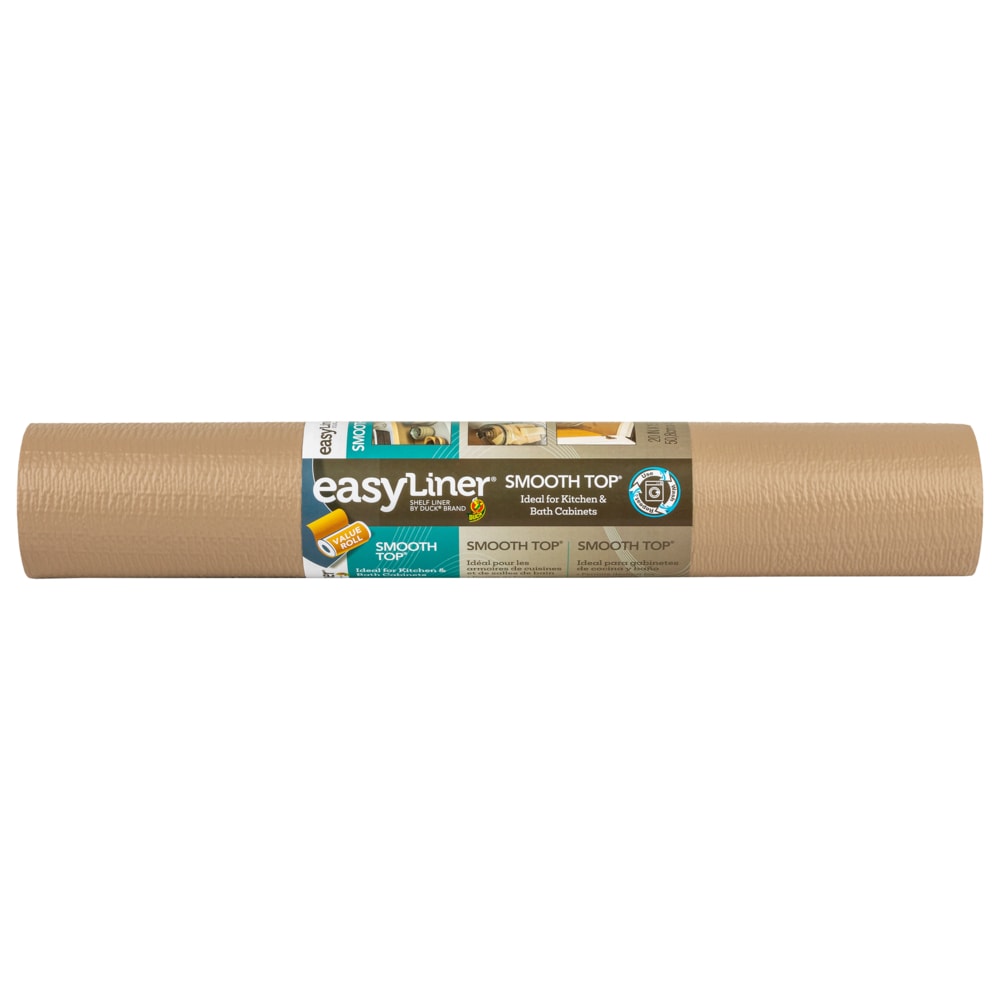 Duck Smooth Top Easyliner Non-Adhesive Shelf and Drawer Liner, 20 x 6'/12 x 10', Gray Damask, Pack of 2 Rolls