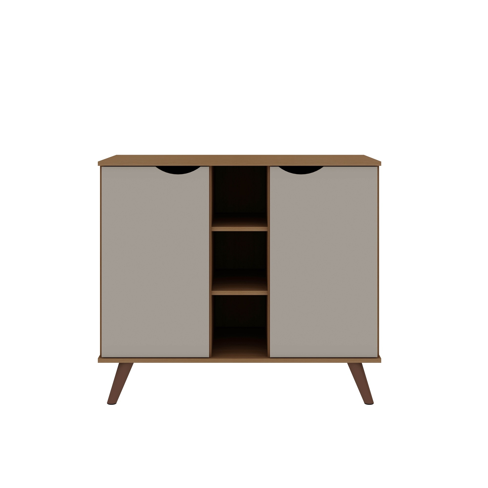 Manhattan Comfort 16PMC11 Hampton Contemporary/Modern Off White and Maple Cream Sideboard