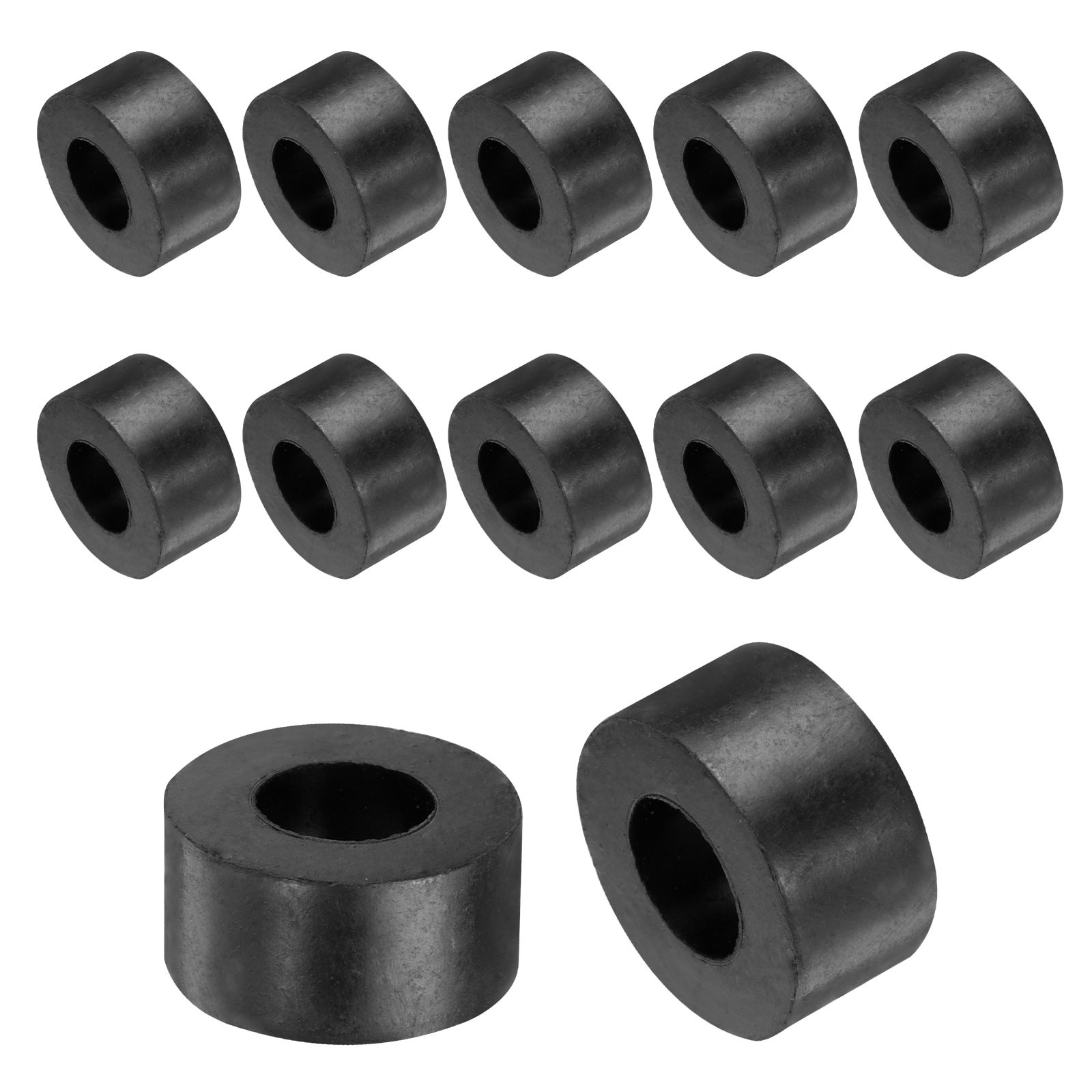 Unique Bargains 12pcs Rubber Spacers 20mm OD x 10mm ID x 10mm Height Round Anti Vibration Spacer Rubber Bushing