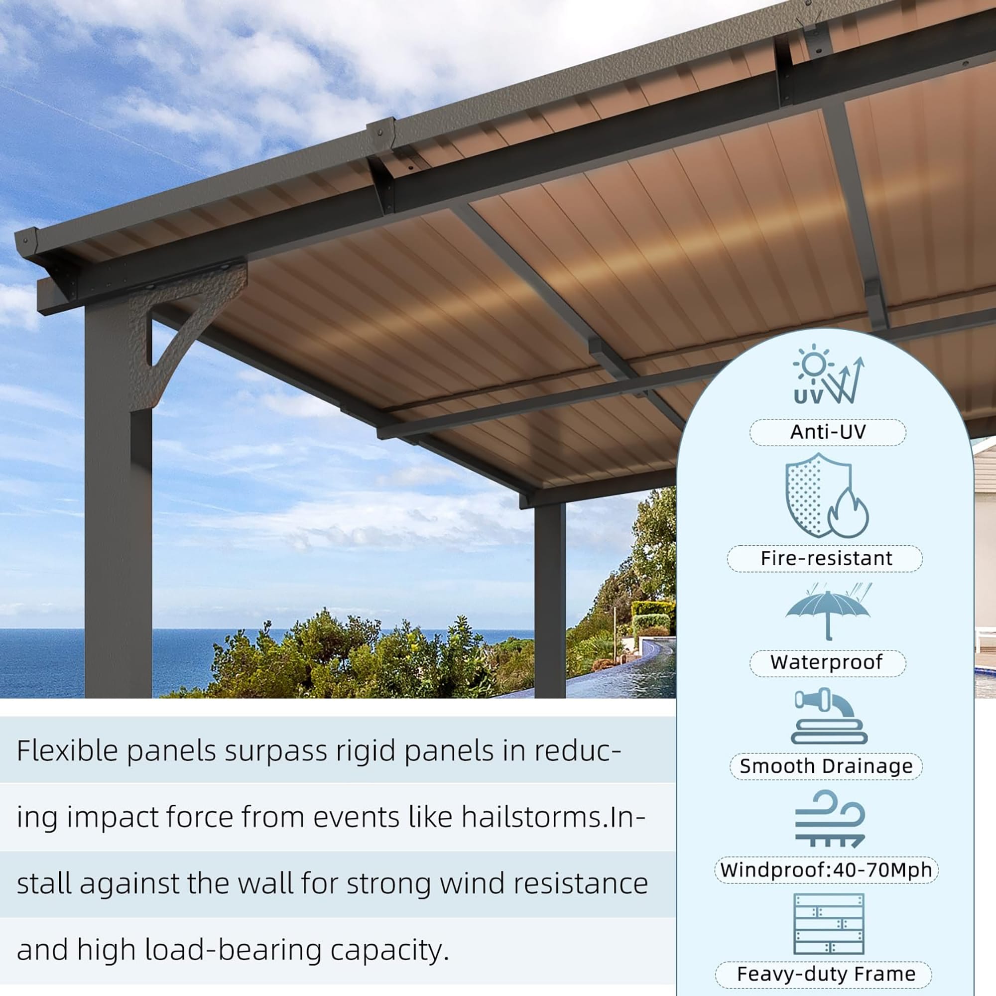 Clihome CL-16401WH Wood-Resin-Gazebos - View #7