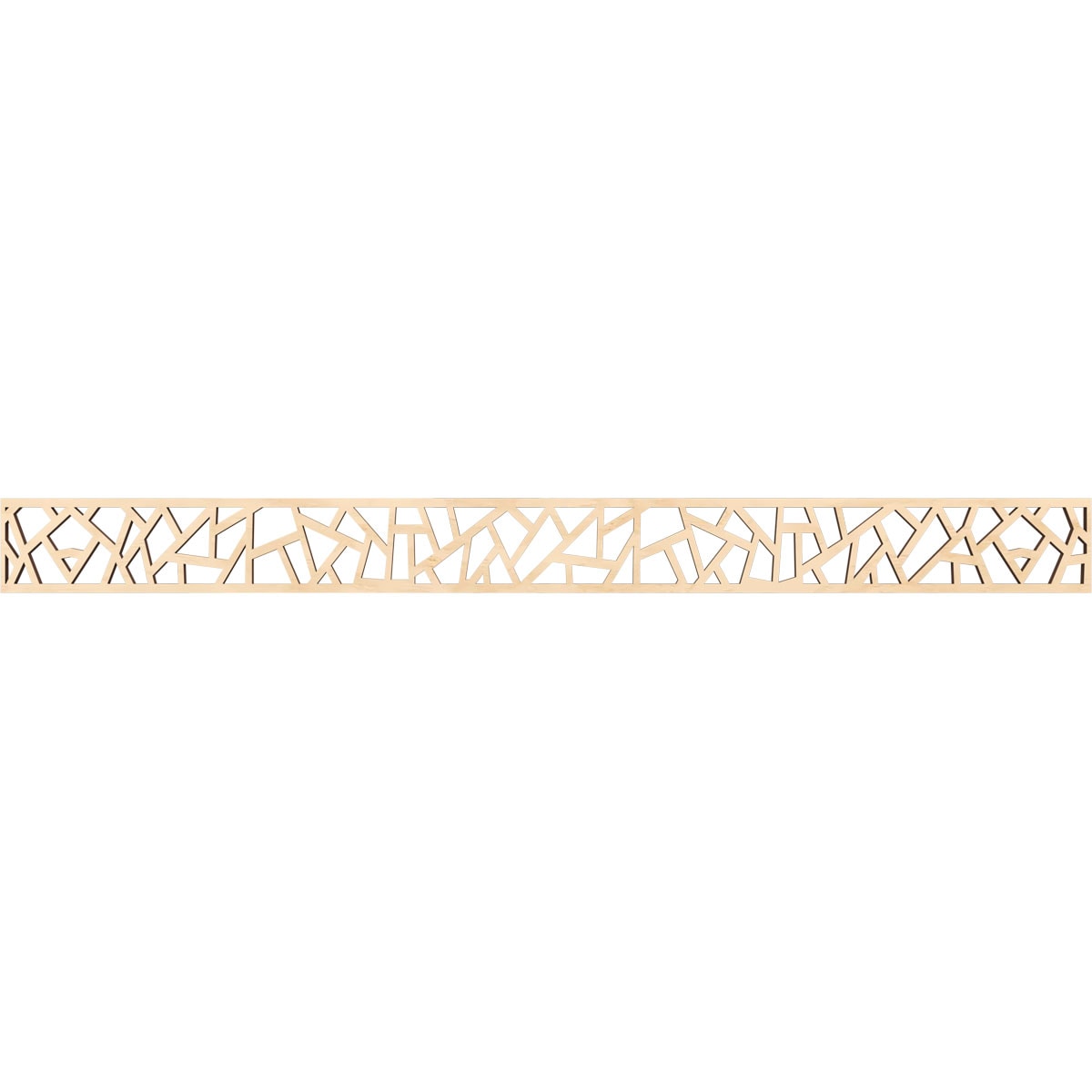 Ekena Millwork MLDB04X46HSBBI Harrisburg Fretwork Flat Trim 4-in x 3.87-ft Birch Brown Unfinished 2156001 Pierced Wall Panel Moulding