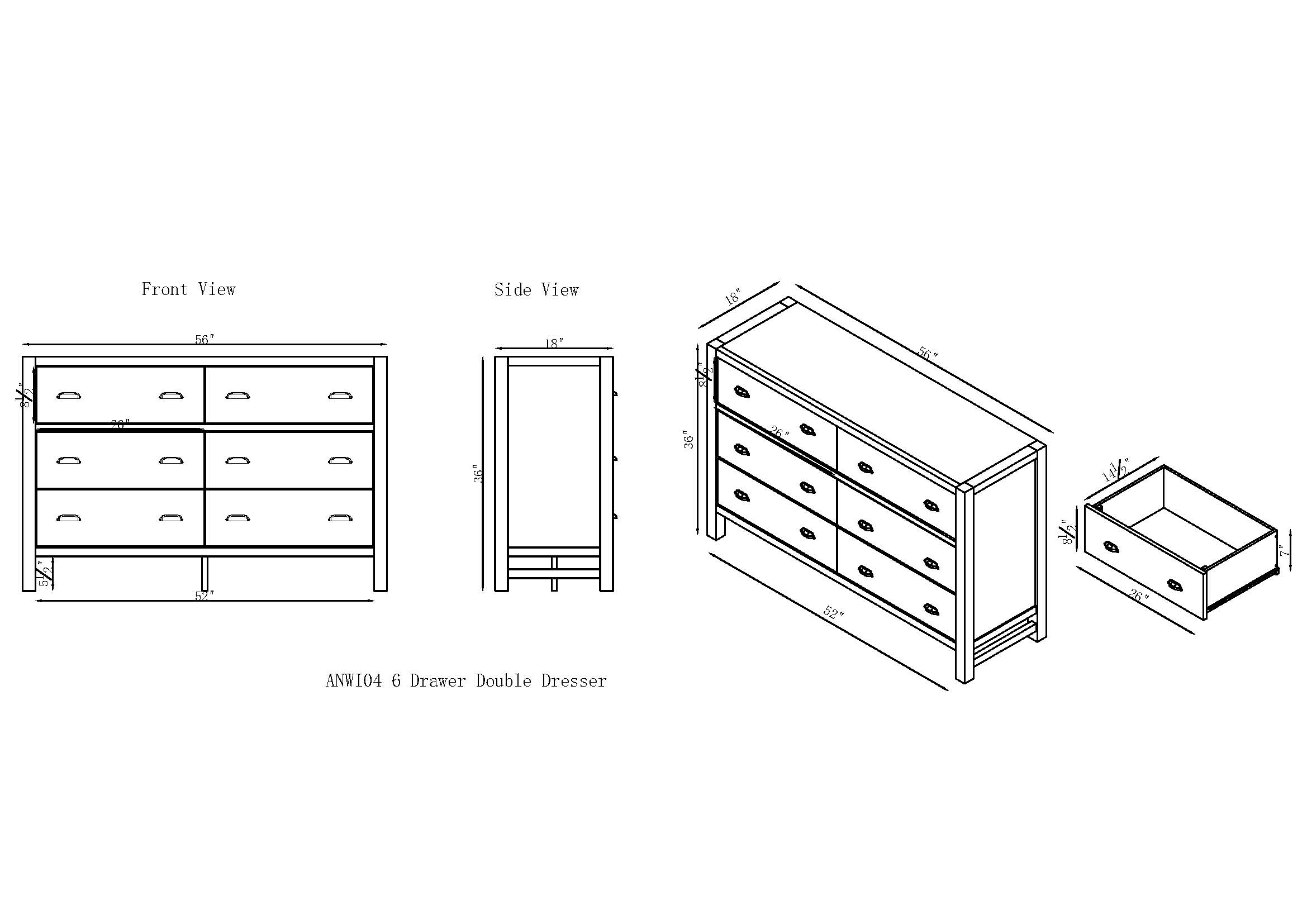 Alaterre Furniture ANWI0431 dressers - View #9