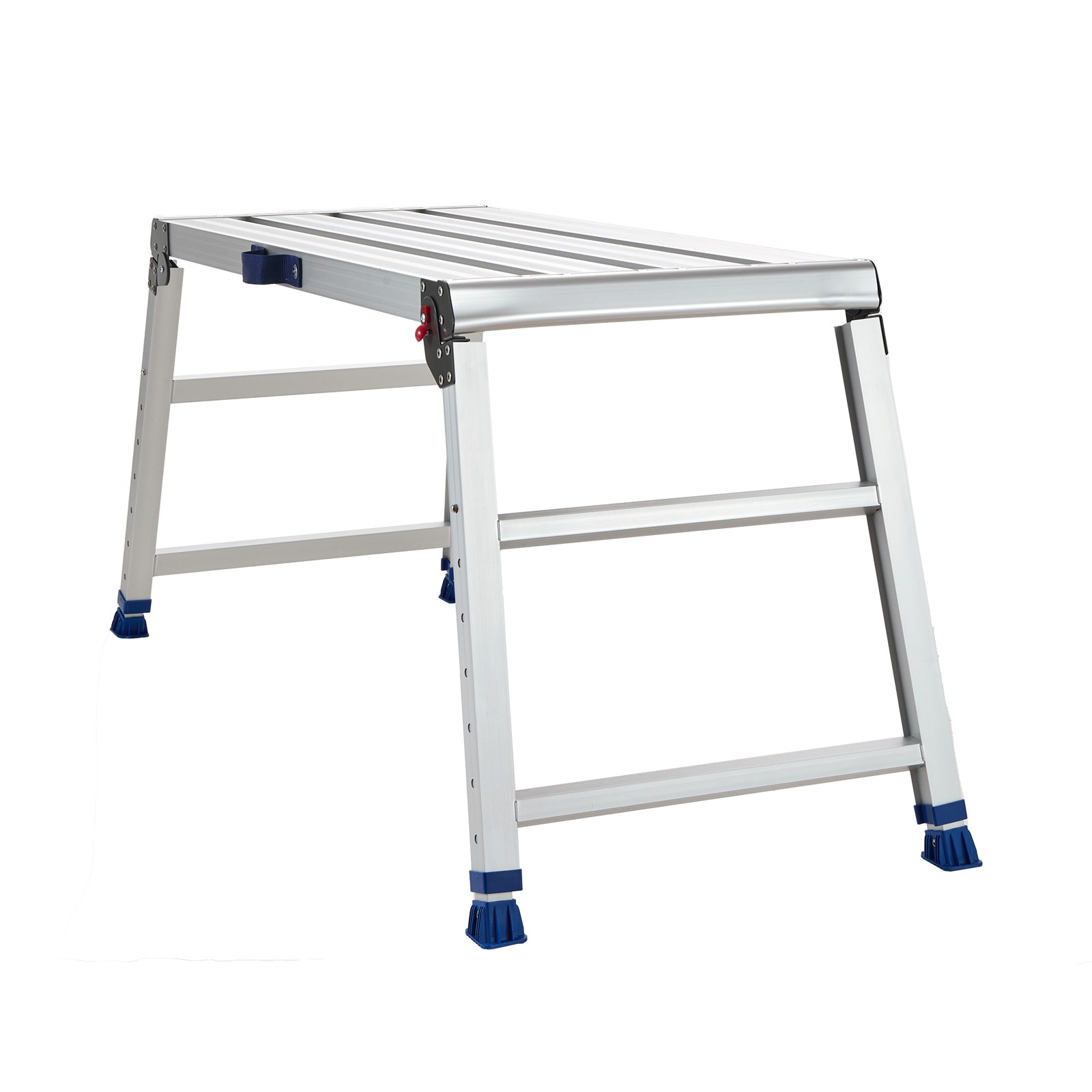 GIVIMO Folding Aluminium Work Platform With a 40-in x 18-in Non-Slip Deck Adjusting From 23-in to 34.5-in Rated to 500-lb on 6061-T6 Alloy With Anti-Slip Foot Pads and a Locking Mechanism for Painting Work Plus Maintenance and Drywall Jobs Alike