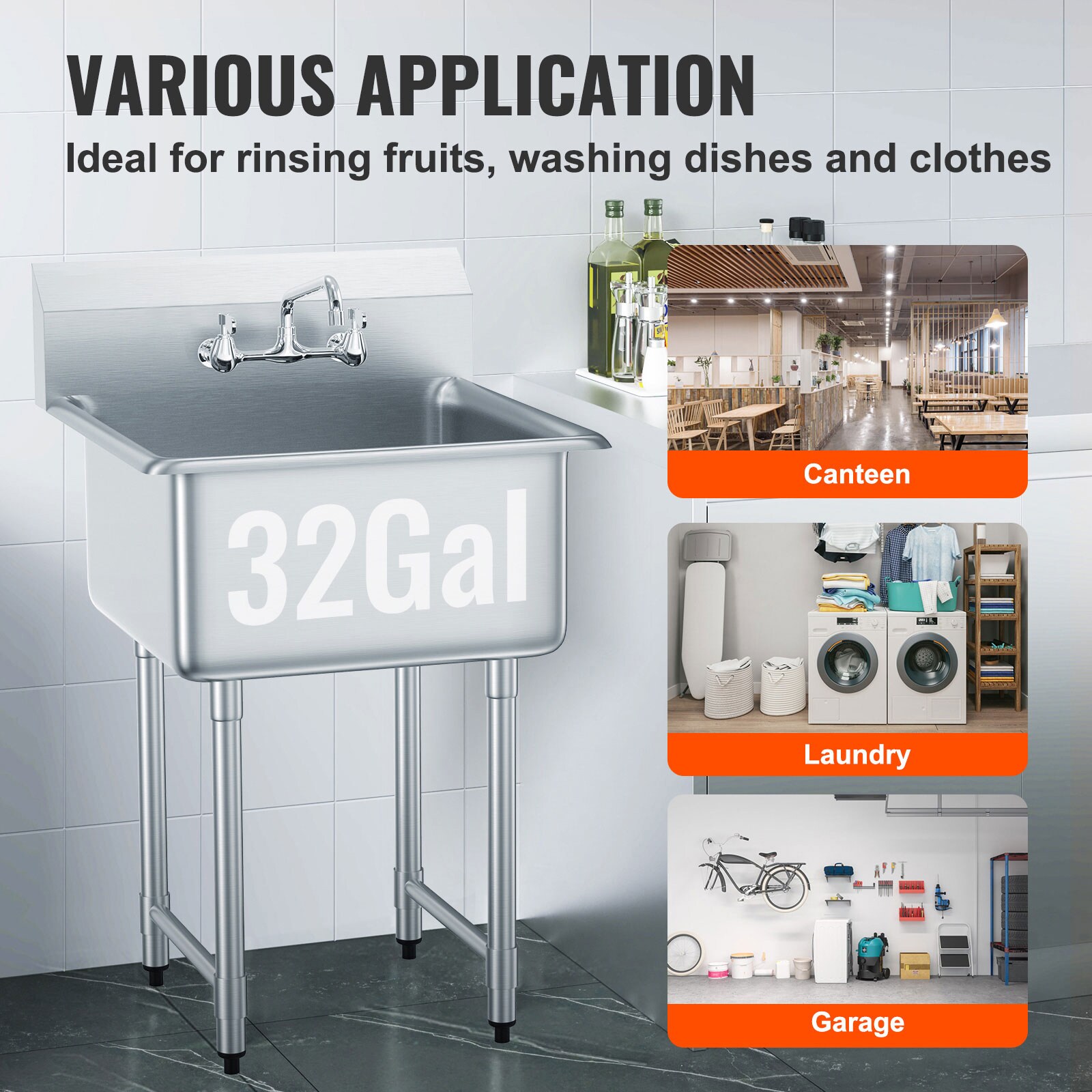VEVOR SCSYLSSCDCY202841V0 Laundry-Tubs-Utility-Sinks - View #6