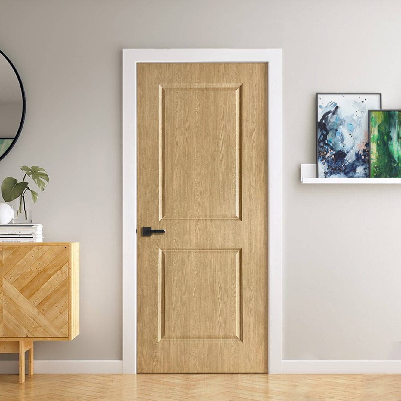 CALHOME OAK-2PANEL-80X36 Slab-Doors - View #5