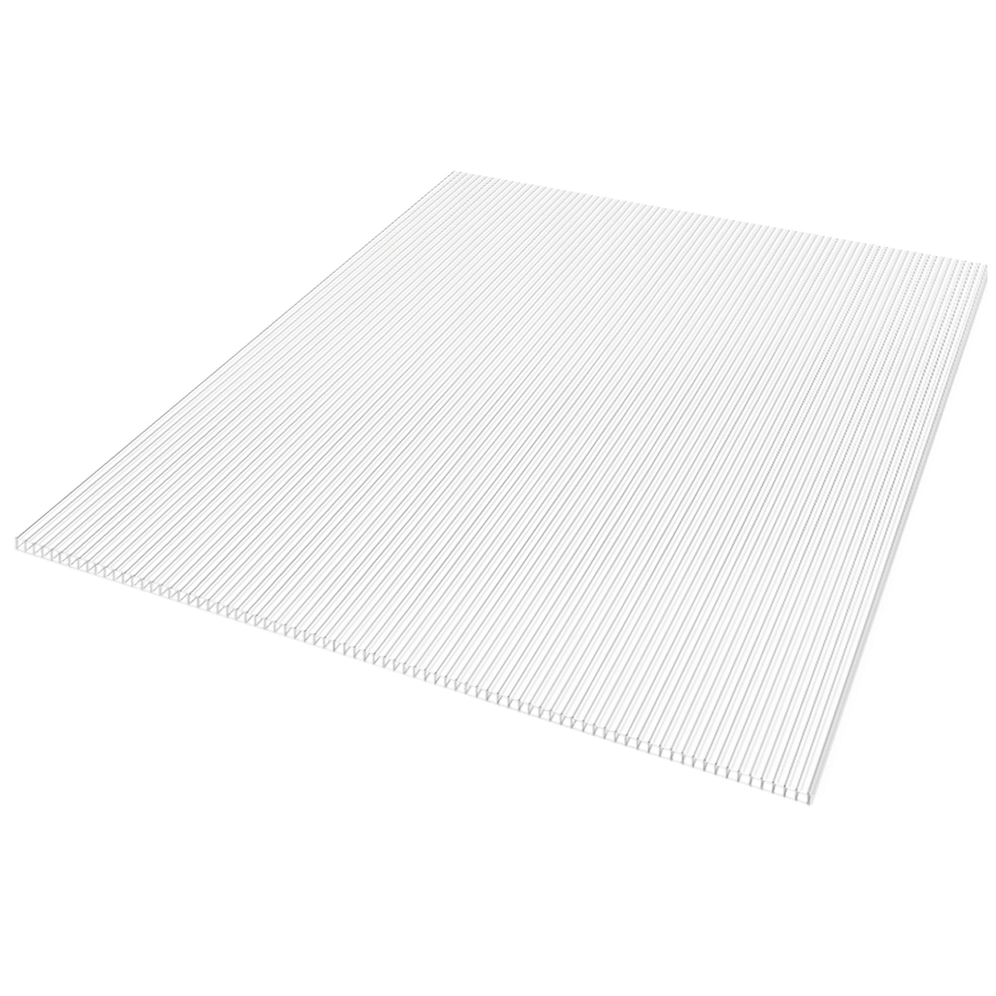 Sunlite 4-ft x 4-ft Corrugated Clear Polycarbonate plastic Roof Panel #193174