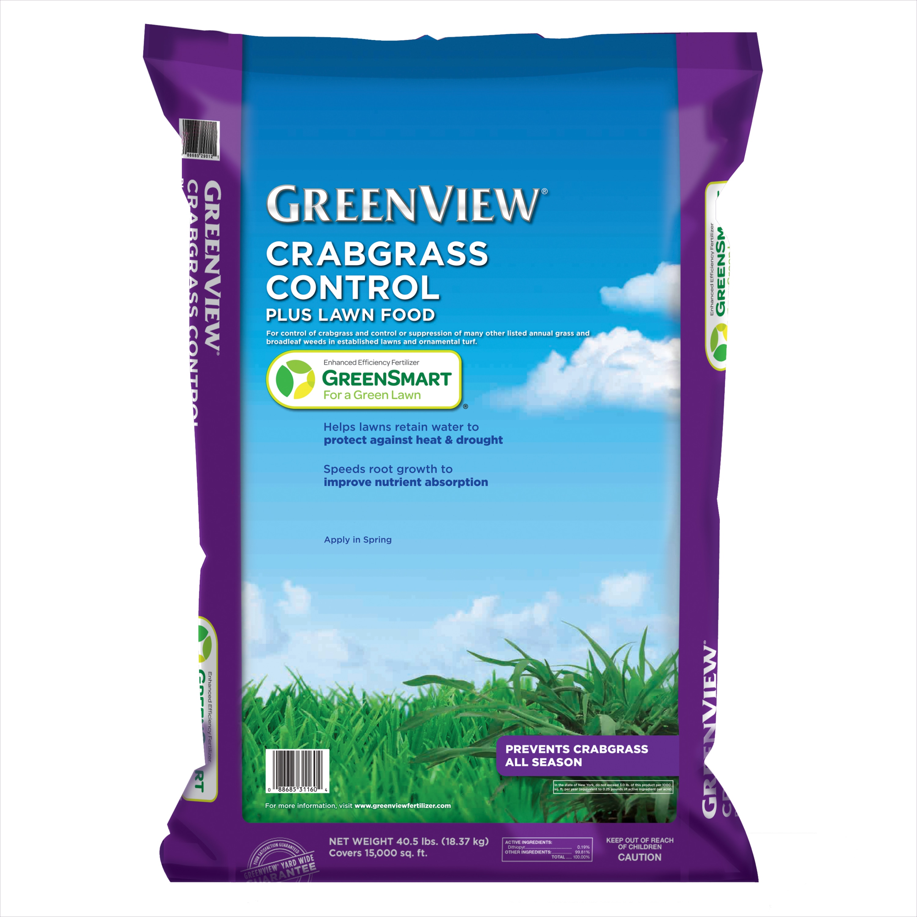 Greenview Crabgrass Control + Lawn Food 40.5-lbs. 15000-sq ft Pre-emergent Crabgrass Control