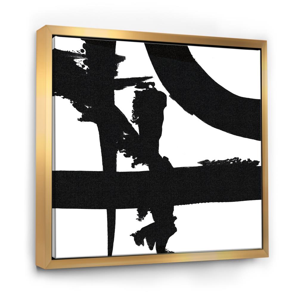 Designart FL30980-46-46-GD Gold Wood Floater Frame 46-in H x 46-in W Modern Print on Canvas