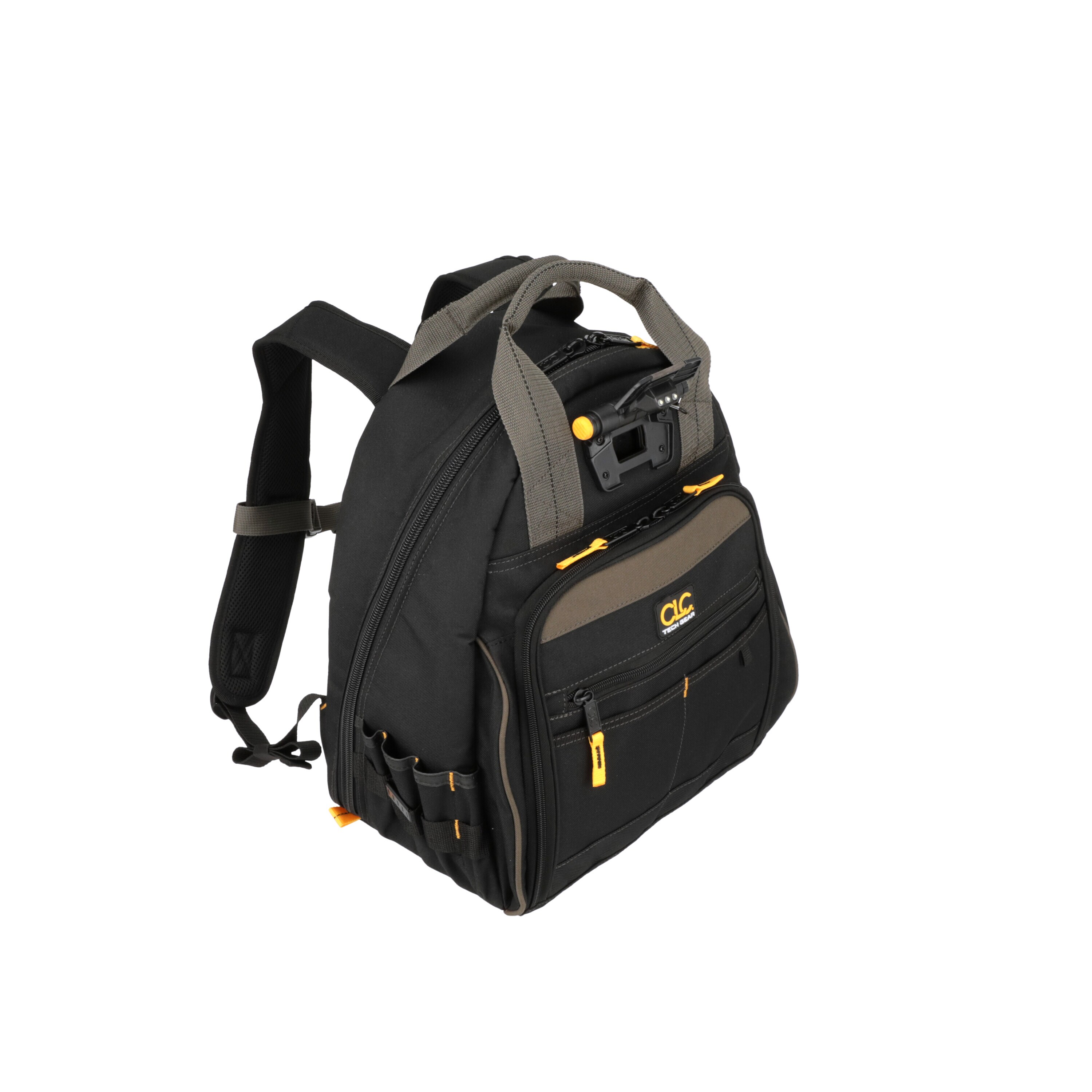Backpack Tool Bag Lighted Carrier 52 Pocket Organizer For Electricians HVAC Tech 