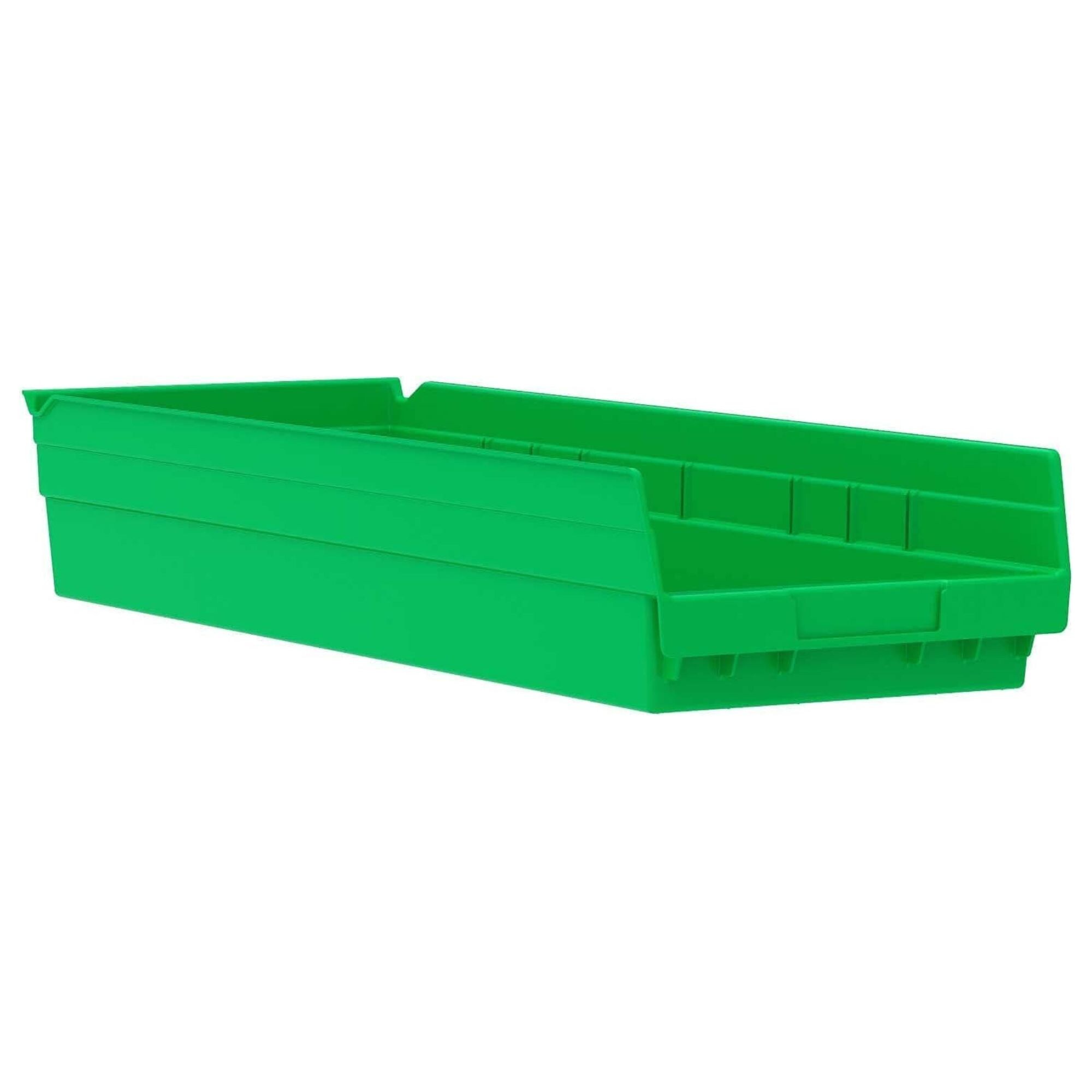 Akro-Mils  6 Pack AkroBins Nesting Storage Bins Space-Saving Organizers Green