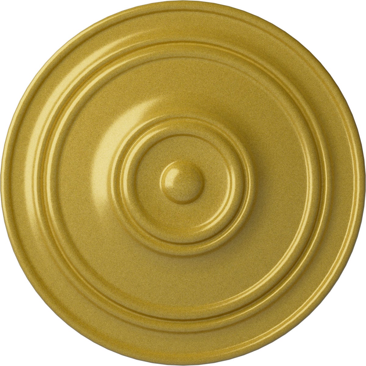 Ekena Millwork CM22CLRGS Classic 21.875-in W x 21.875-in L Rich Gold Polyurethane Ceiling Medallion