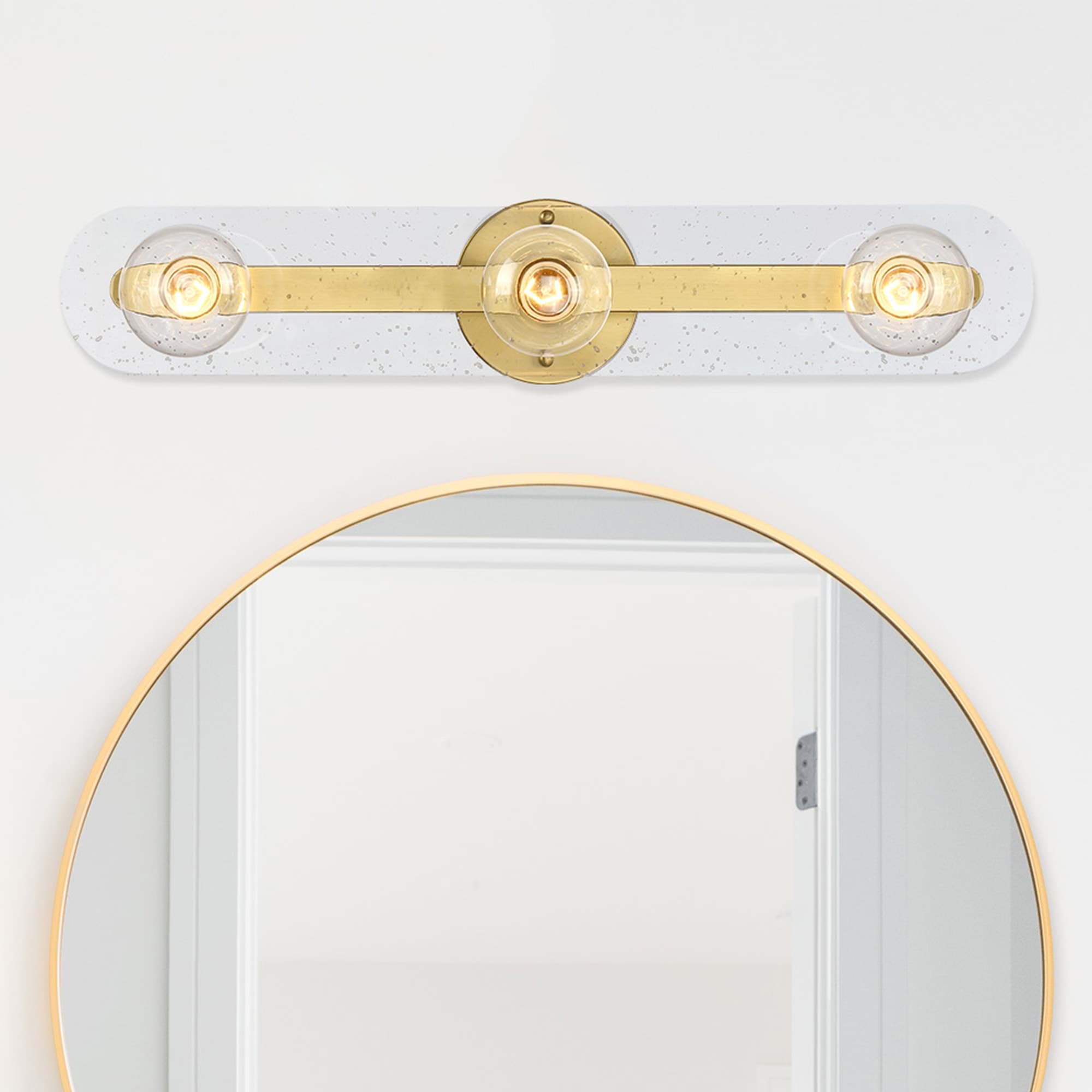 Designers Fountain D318M-3B-BG Demi 24-in 3 -Light Brushed Gold Transitional Vanity light