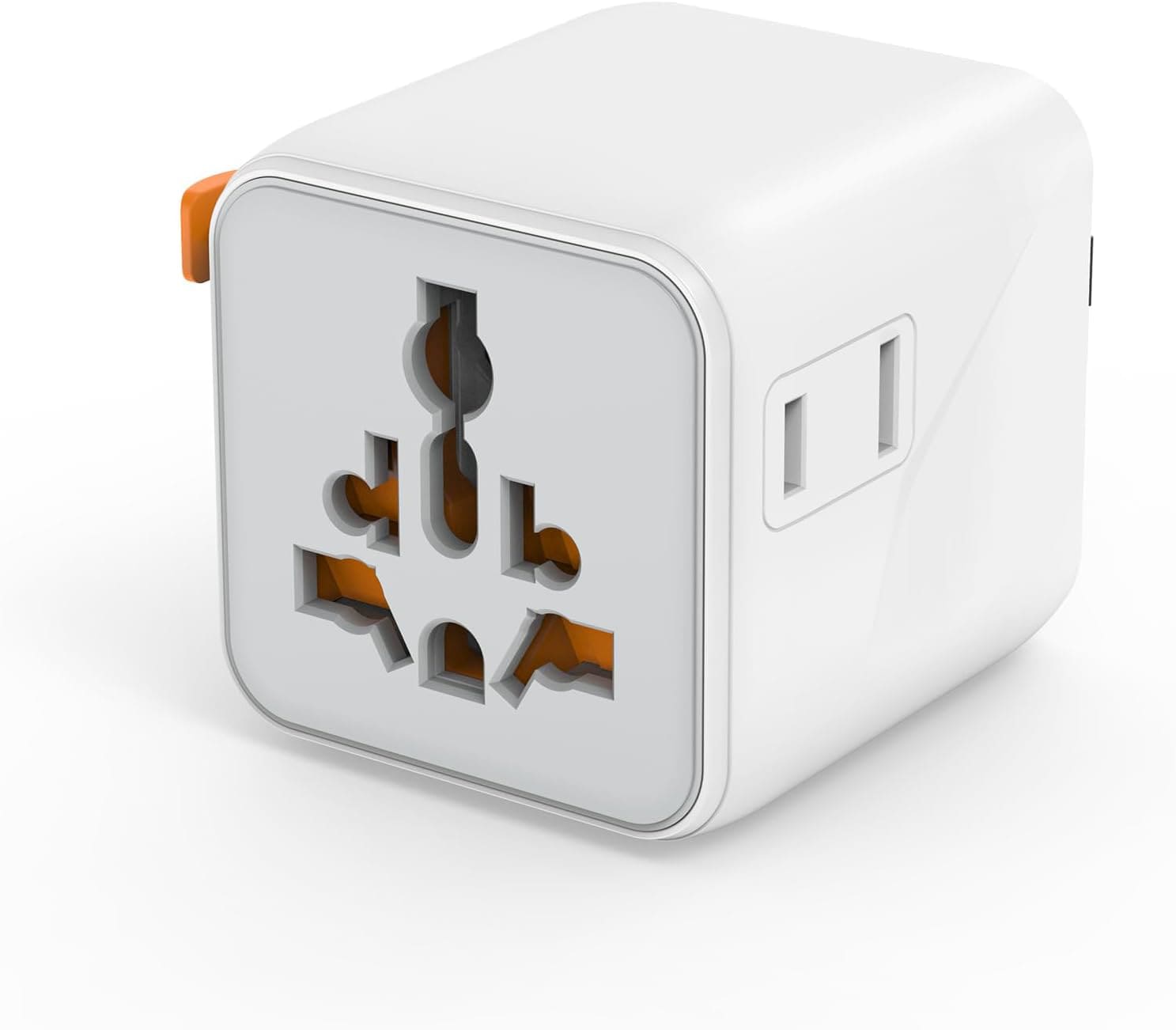 MaseiKar Universal Travel Adapter - International Power Adapter with Dual AC Outlet - Small Worldwide Plug Adaptor for US to Europe UK Australia Ireland Japan (Type C G A I)