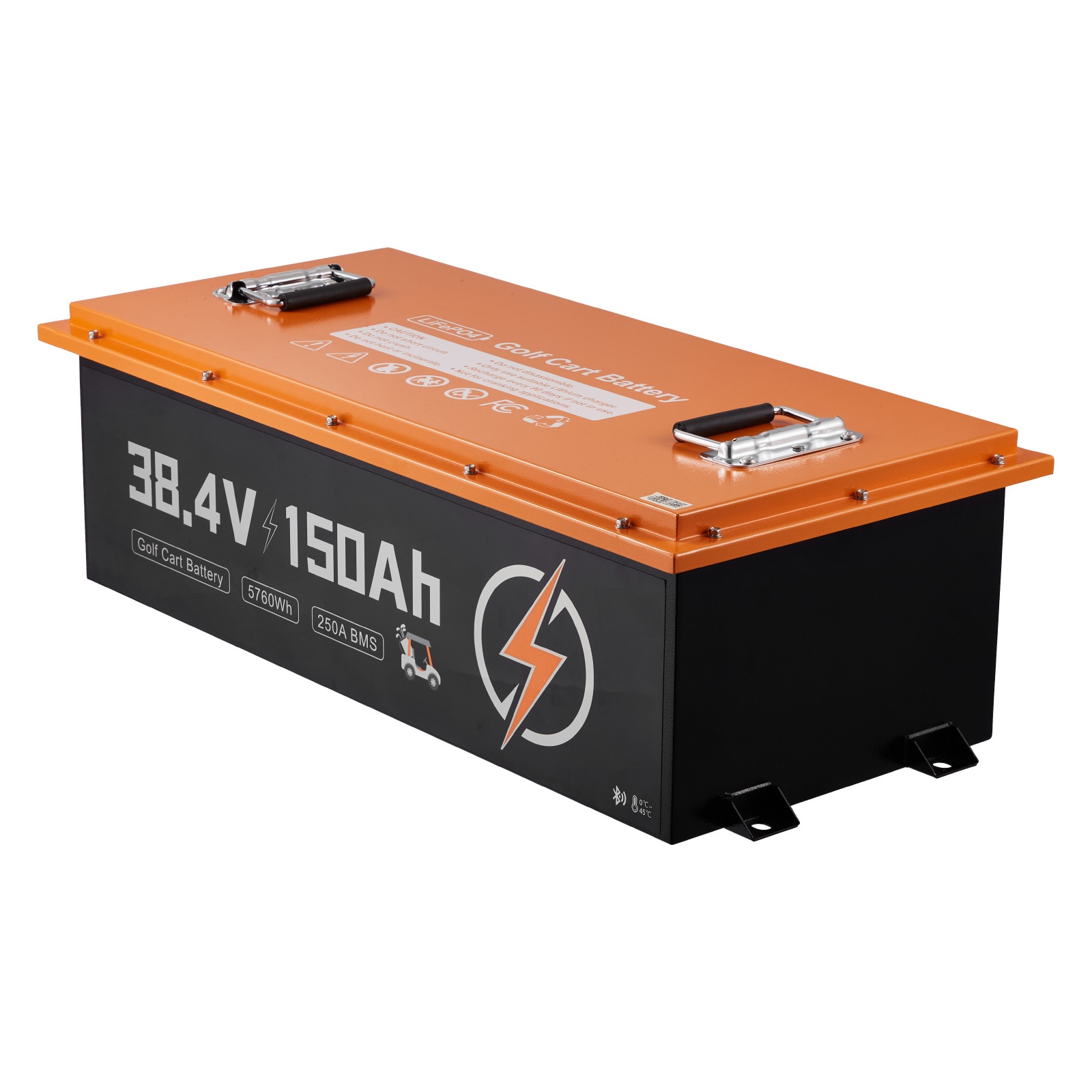 VEVOR 36V (38.4V) 150AH Lithium Golf Cart Battery with 25A Charger Lifepo4 Battery Kit Built-in 250A BMS with Bluetooth Mobile APP and Touch Monitor 4000 Cycles for Golf Carts Trolling Motors