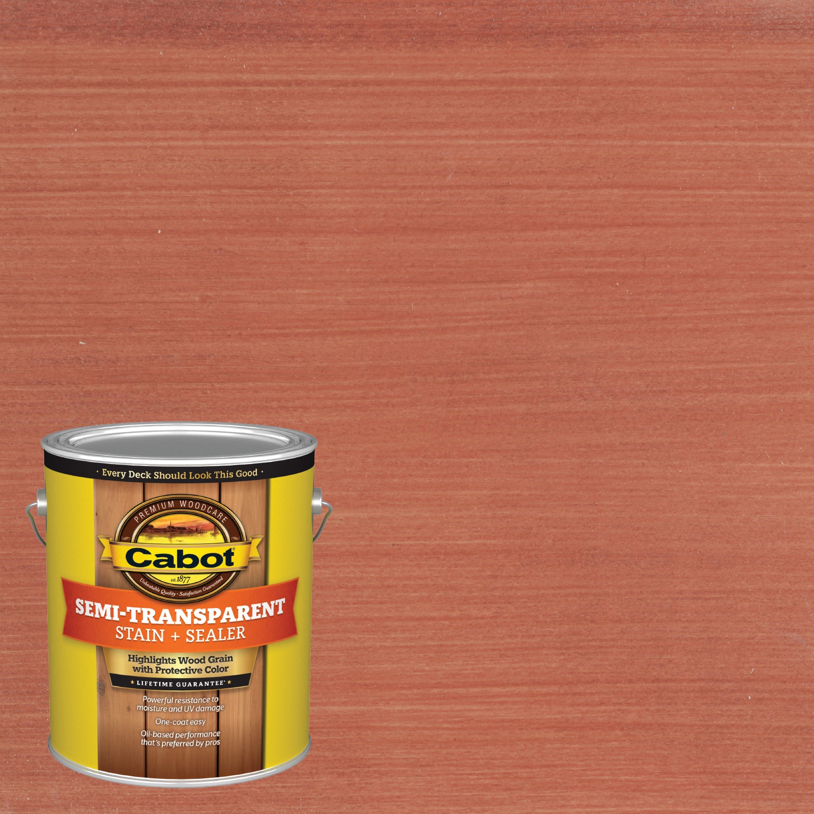 Cabot BARN RED-379515 Barn Red Semi-transparent Exterior Wood Stain and Sealer in One ( 1-gallon )
