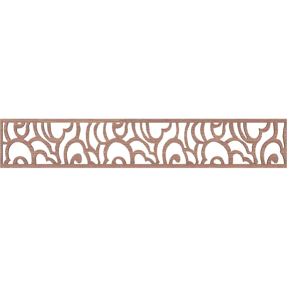 Ekena Millwork MLDA08X46SPFWA Springfield Fretwork Flat Trim 8-in x 3.89-ft Walnut Brown Unfinished 2157482 Pierced Wall Panel Moulding