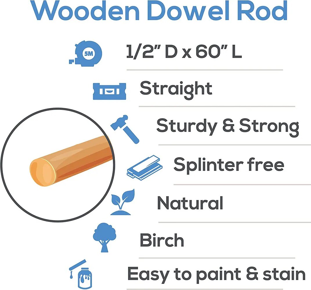 Woodpeckers Crafts MF-DR-12-60-P10 dowels - View #3