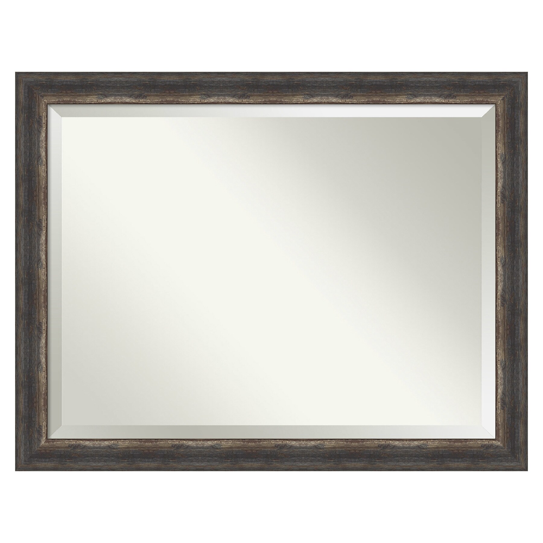 Amanti Art DSW4961016 Bark 45.25-Inches x 35.25-Inches Polished Rectangle Bathroom Vanity Mirror ( Distressed Black,Brown,Silver )